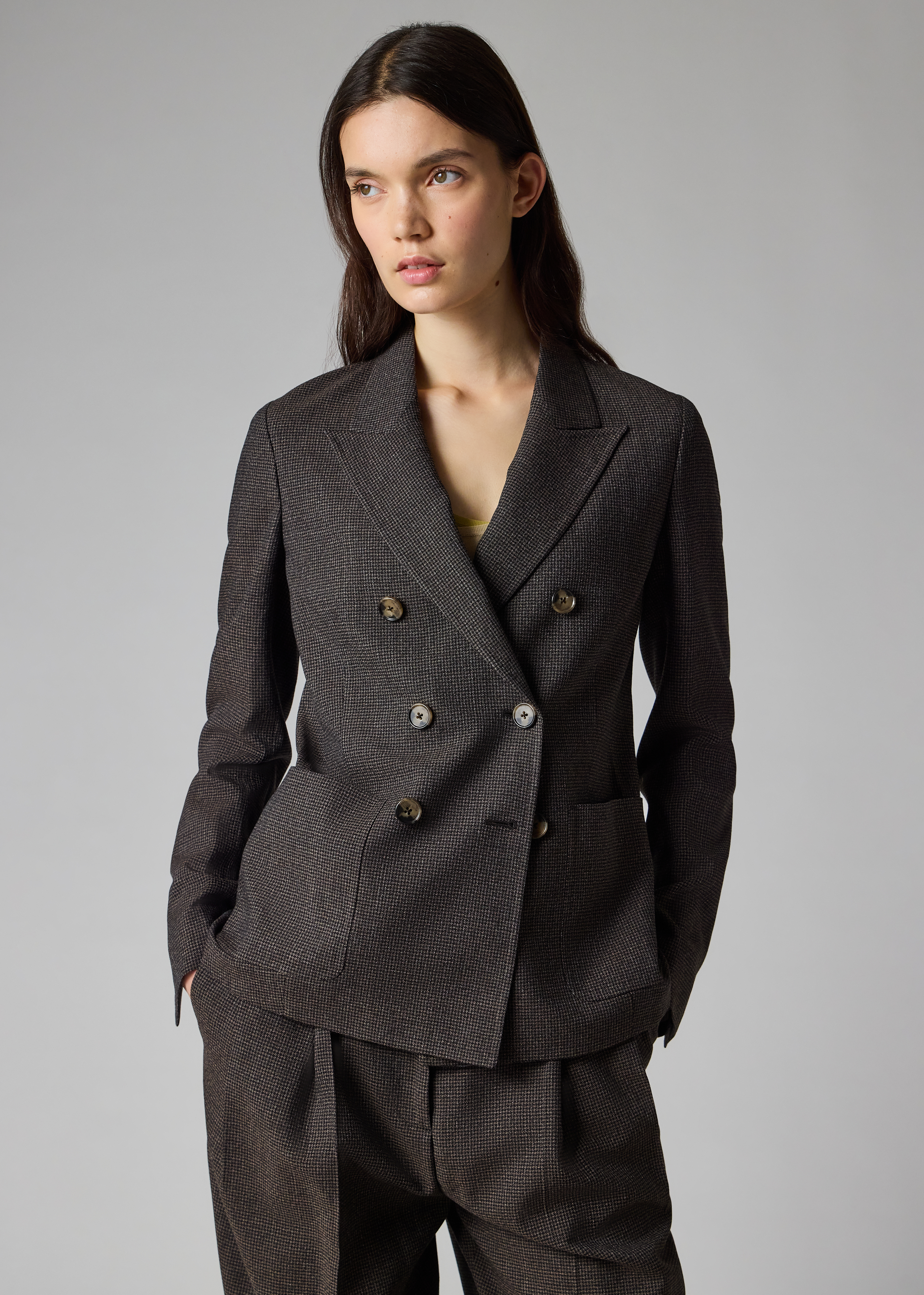 Paul Smith Women's Cord 'Signature Stripe' Double Breasted Blazer
