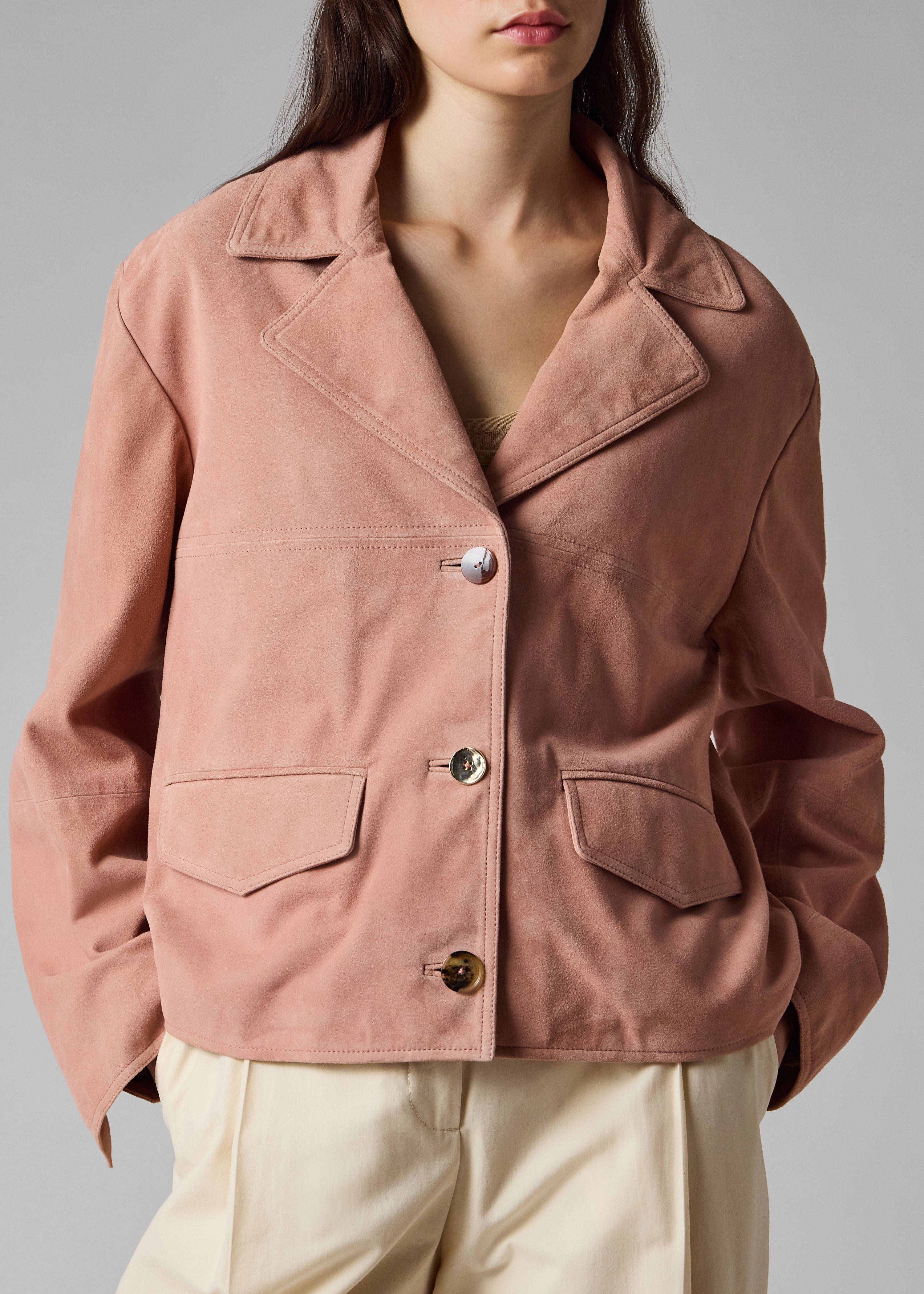 Women's Pink Suede Jacket Paul Smith