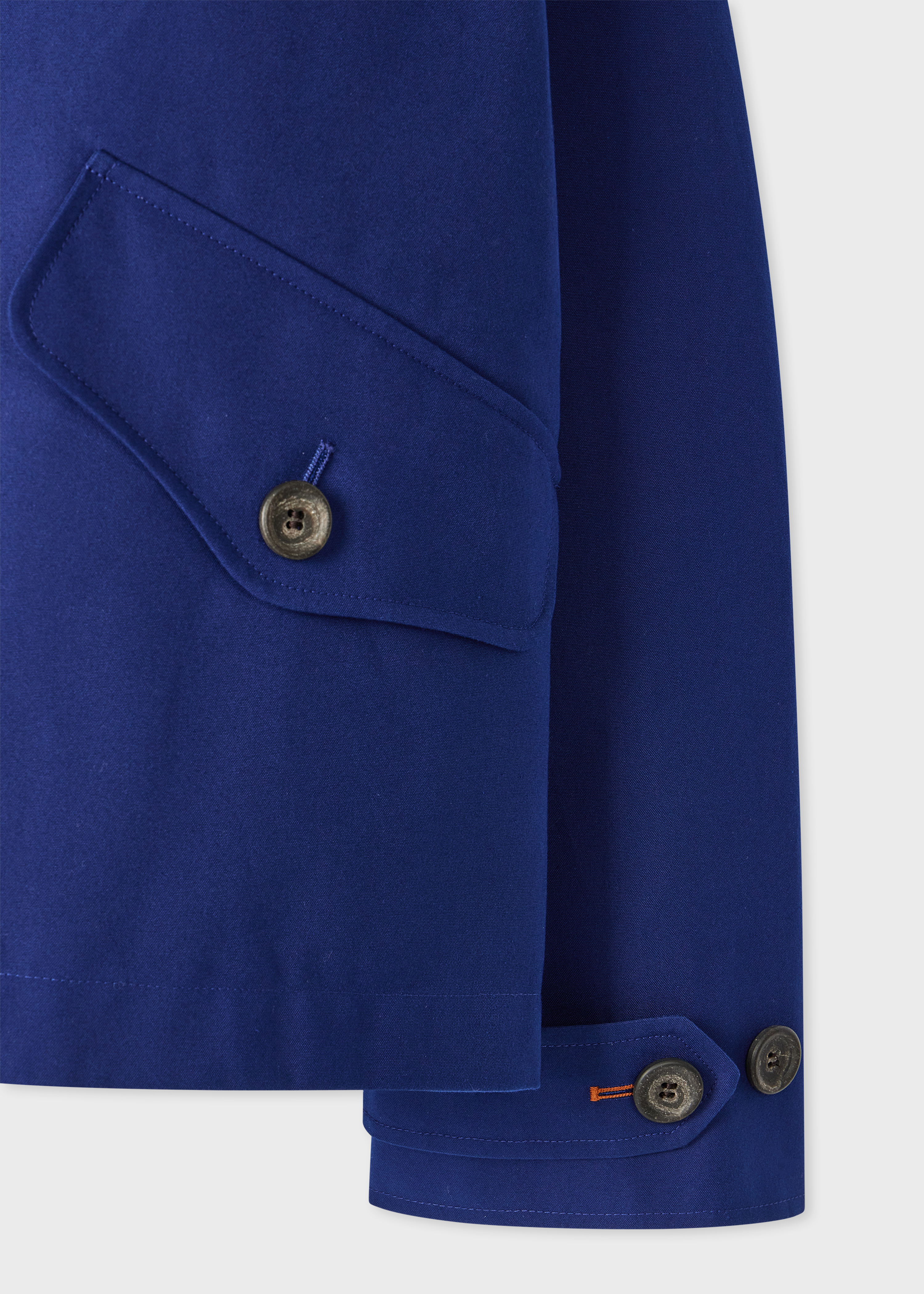 Blue Cotton Hooded Jacket thumbnail 8