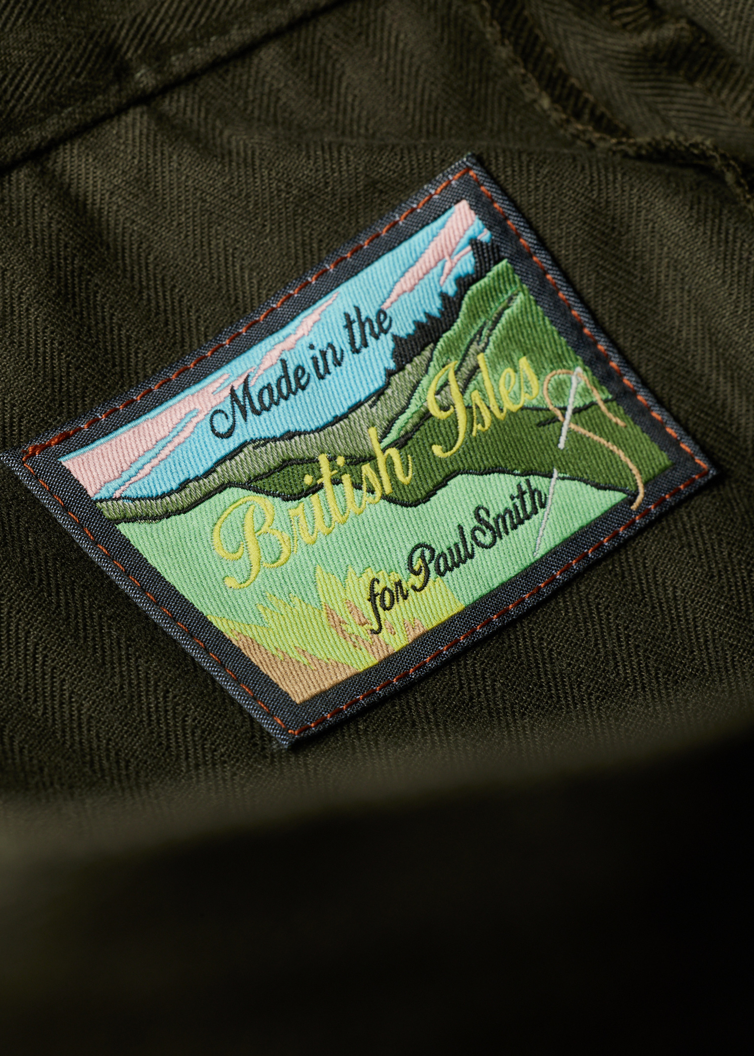 Khaki Cotton Herringbone Fatigue Trousers thumbnail 12