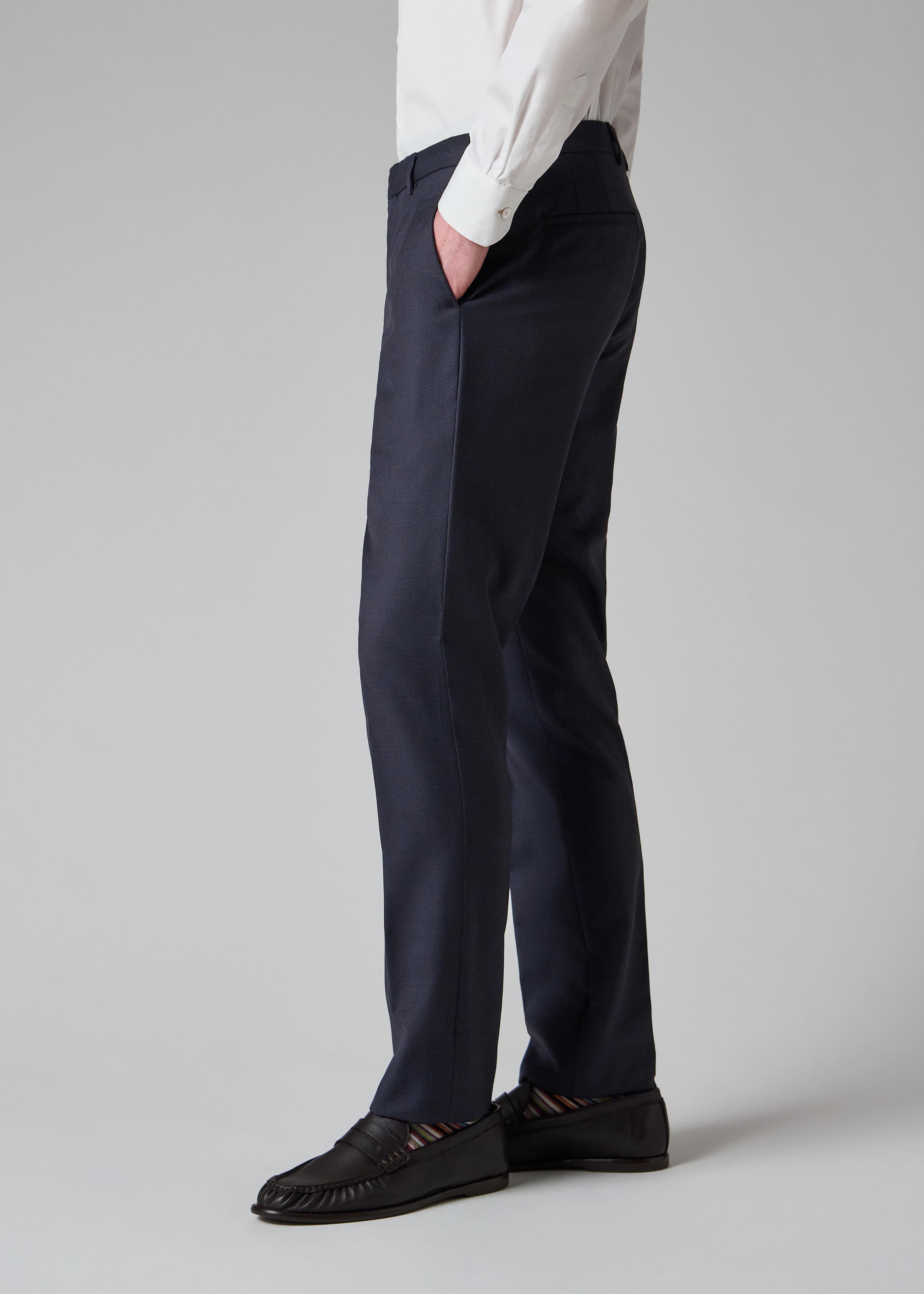 The Kensington - Slim-Fit Dark Navy Pin Dot Wool Suit thumbnail 12