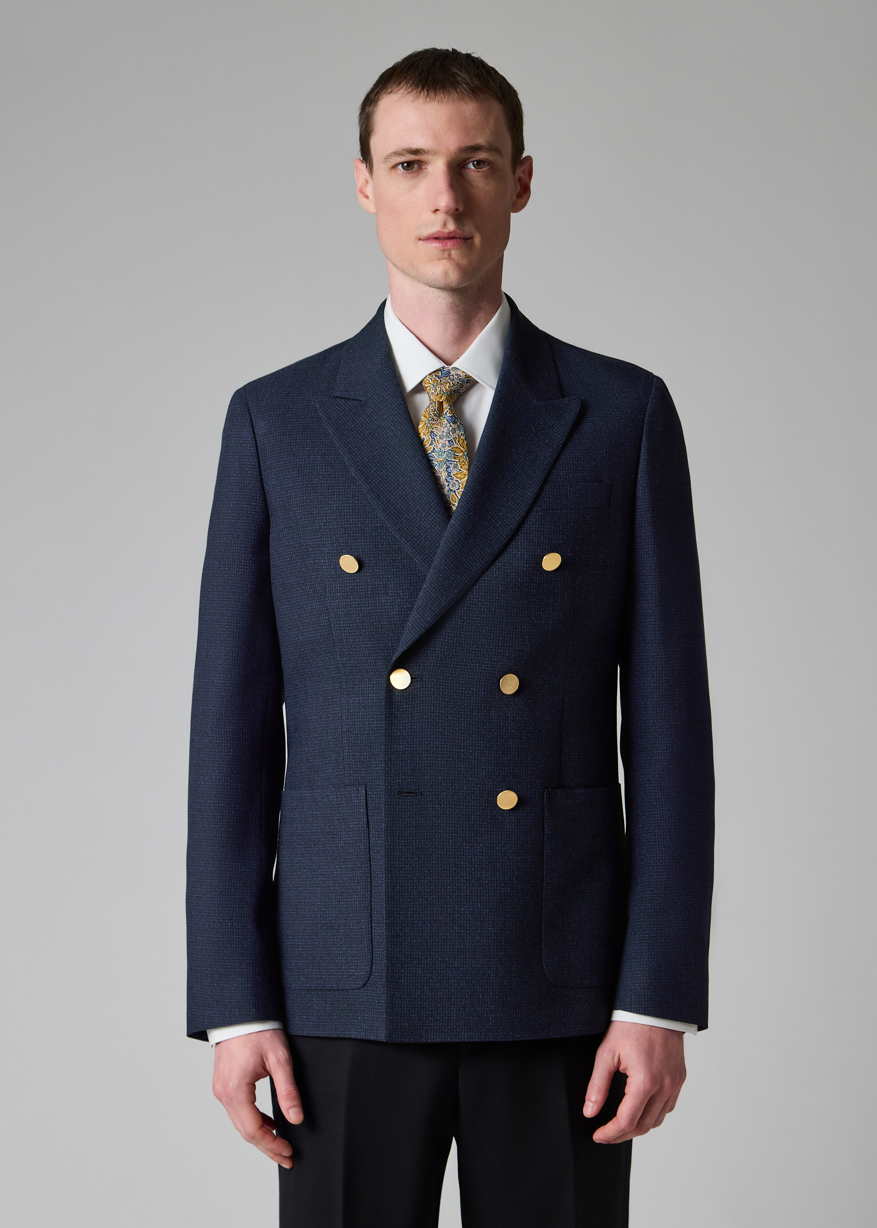 Paul Smith Navy Two-Ply Hopsack Work Jacket | King's Cross