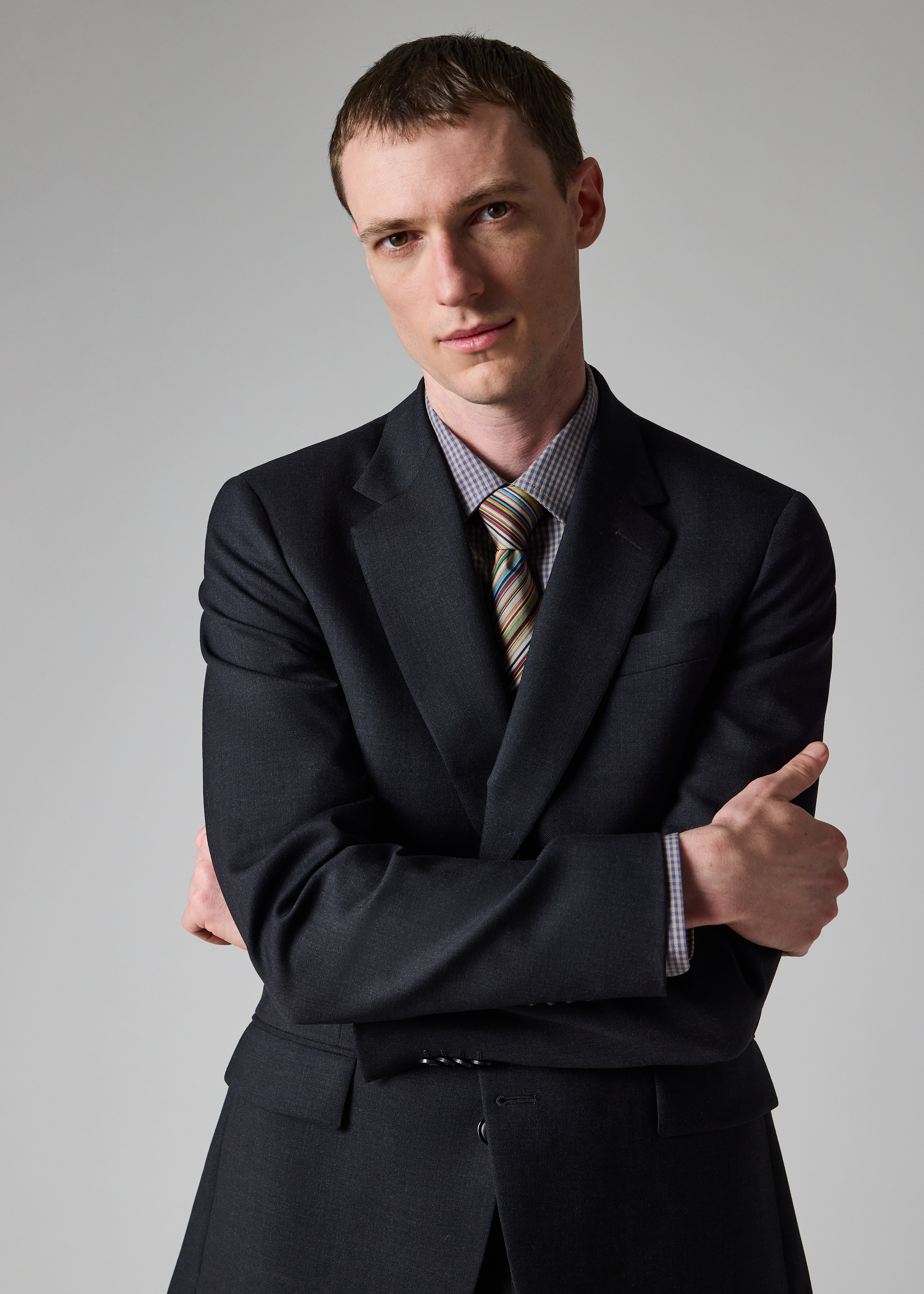 Paul Smith Woven In England メンズスーツ Paul Smith Tailored-Fit Dusty Blue Viscose-Wool Satin Suit