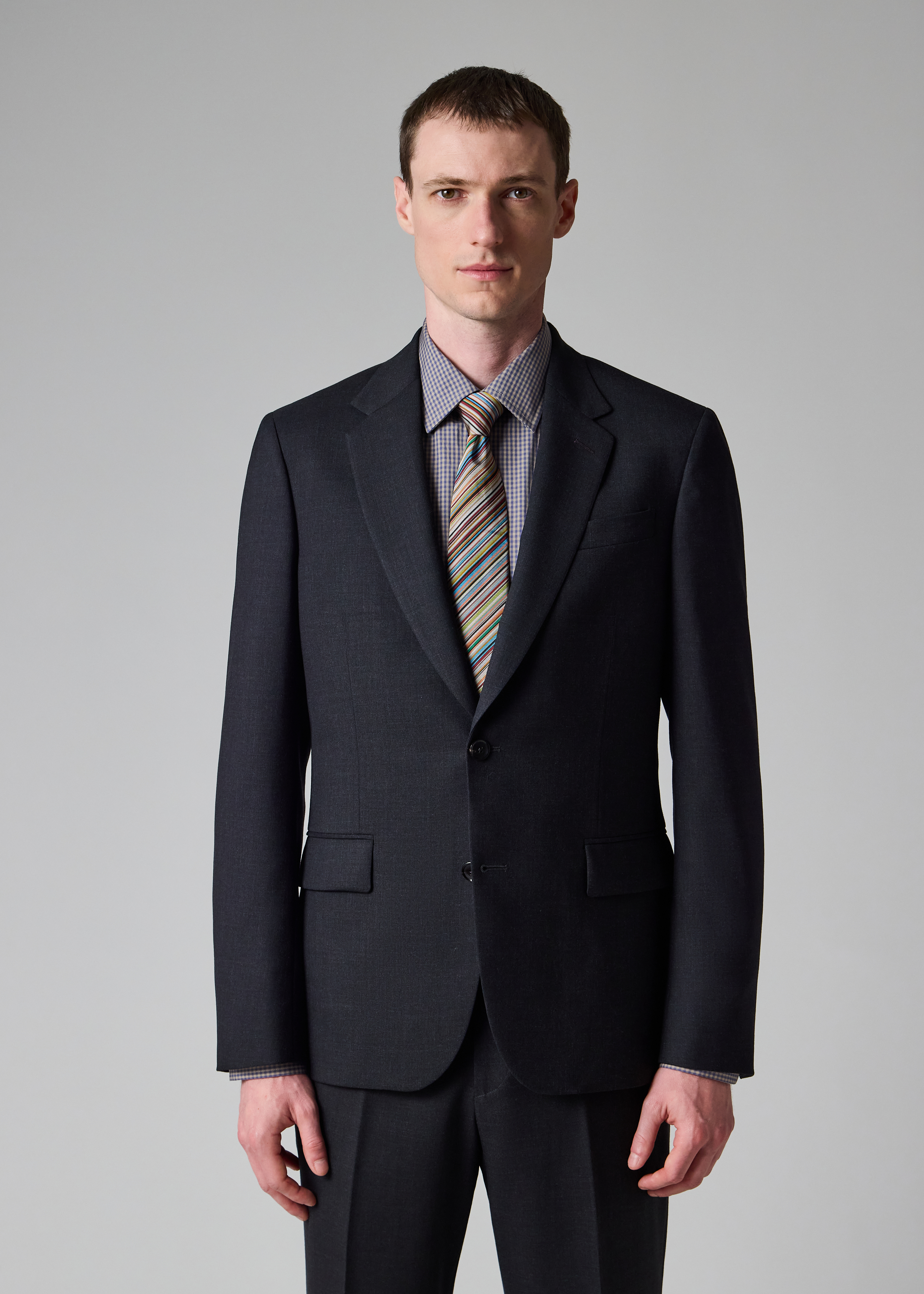 Paul Smith Tailored-Fit Dusty Blue Viscose-Wool Satin Suit