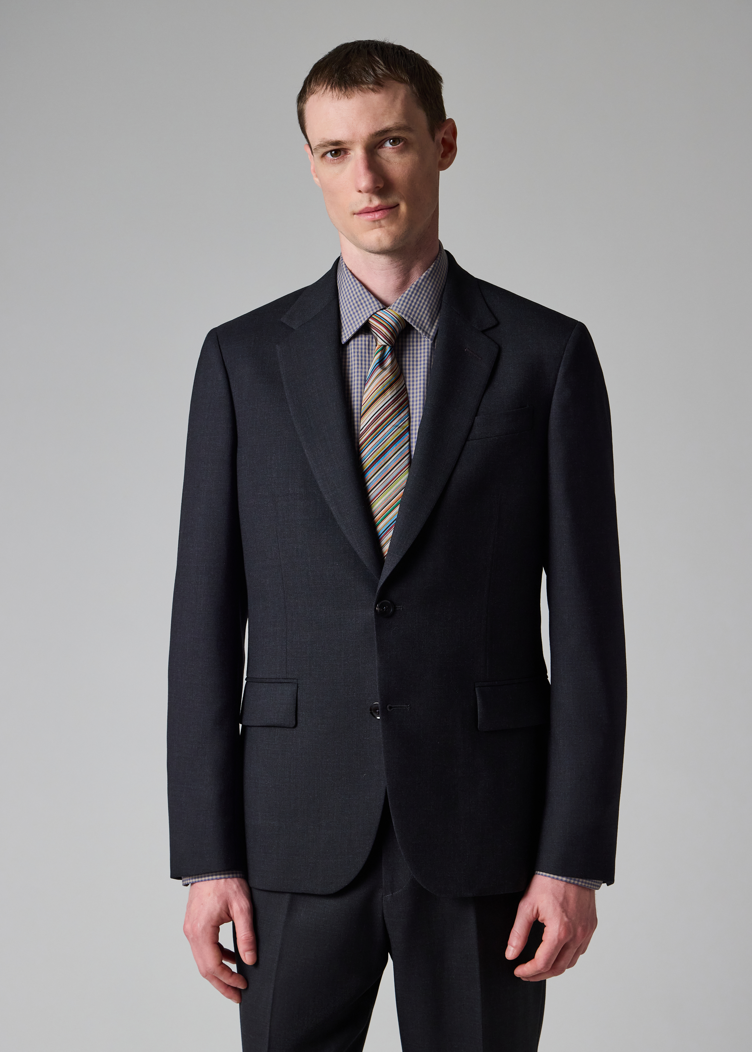 Paul Smith The Soho - Tailored-Fit Charcoal Wool 'A Suit To Travel