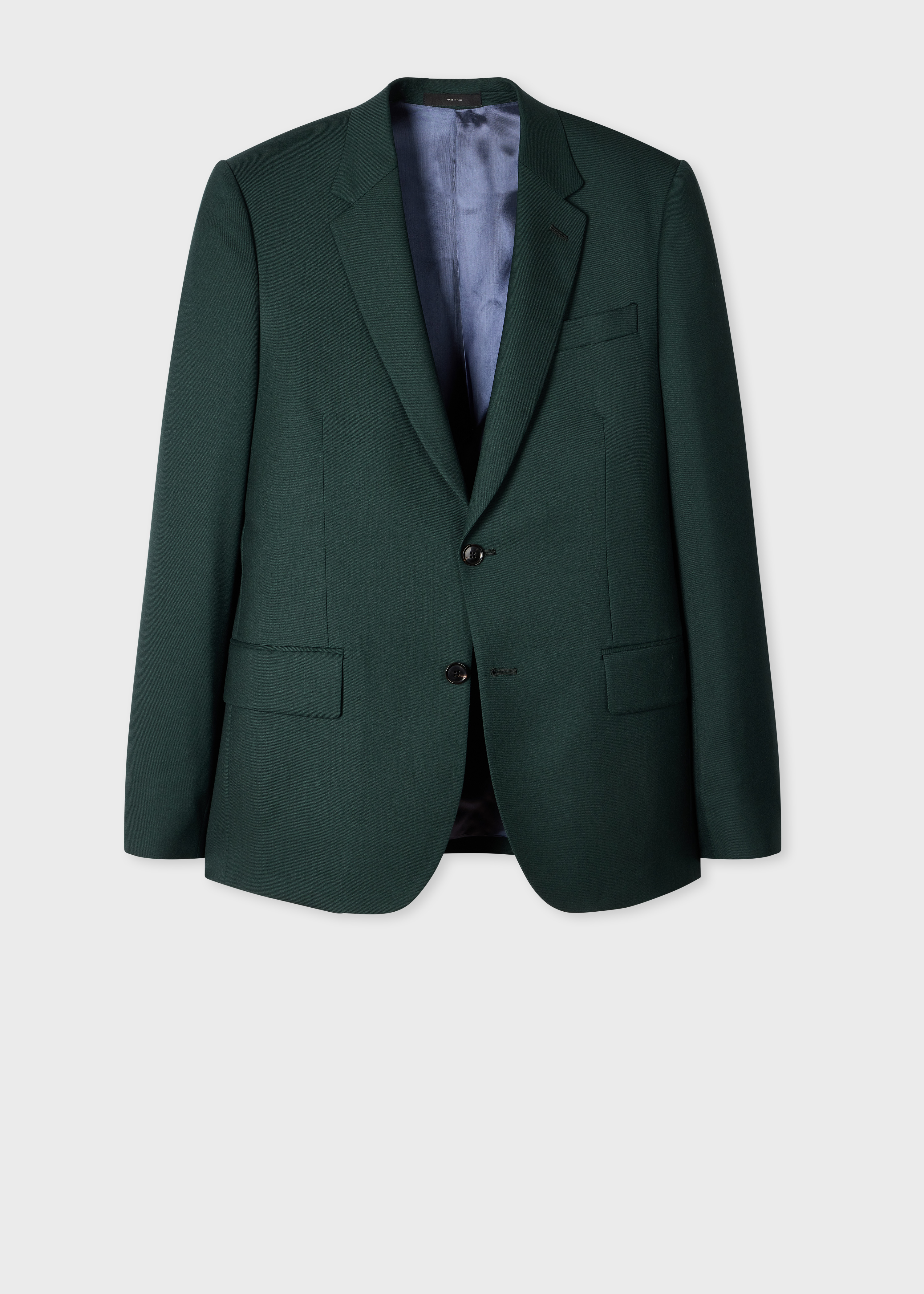 The Soho - Tailored-Fit Dark Green Wool 'A Suit To Travel In' Blazer primary image