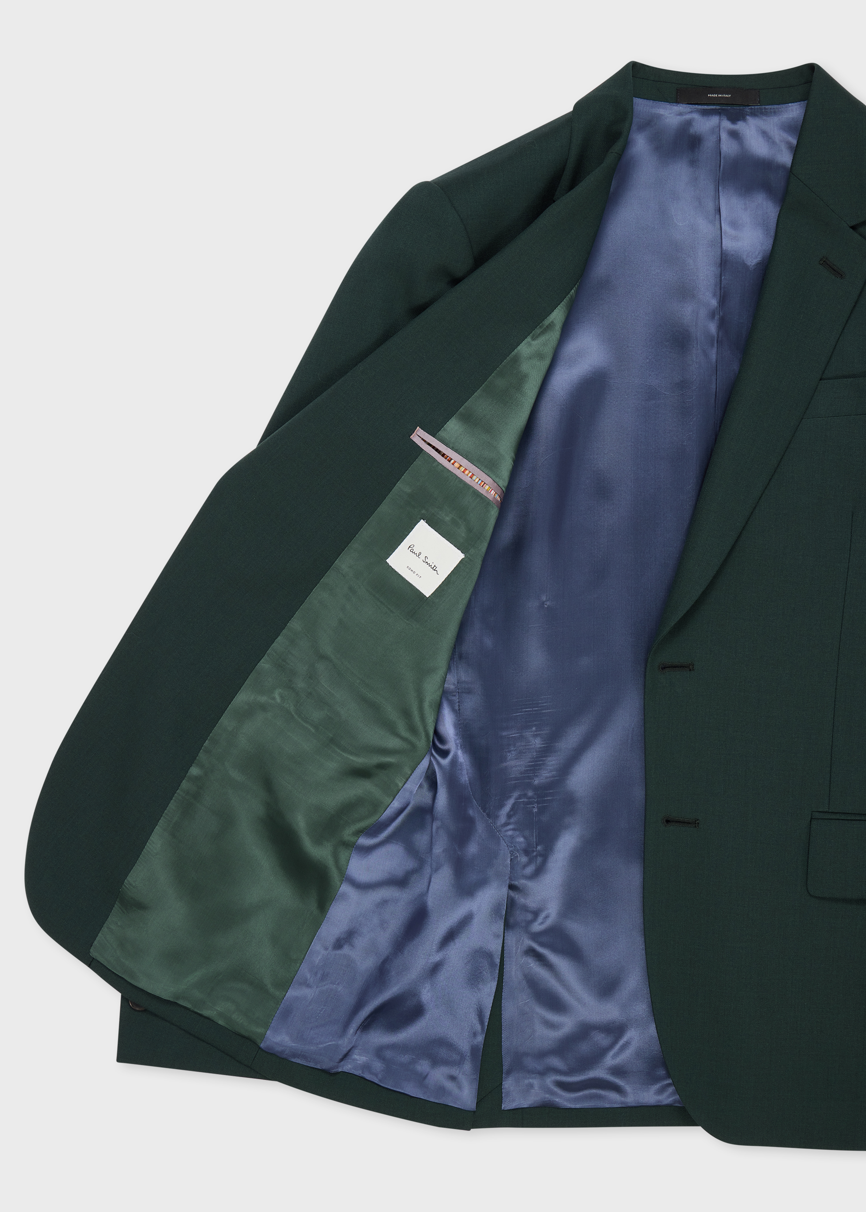 The Soho - Tailored-Fit Dark Green Wool 'A Suit To Travel In' Blazer thumbnail 4