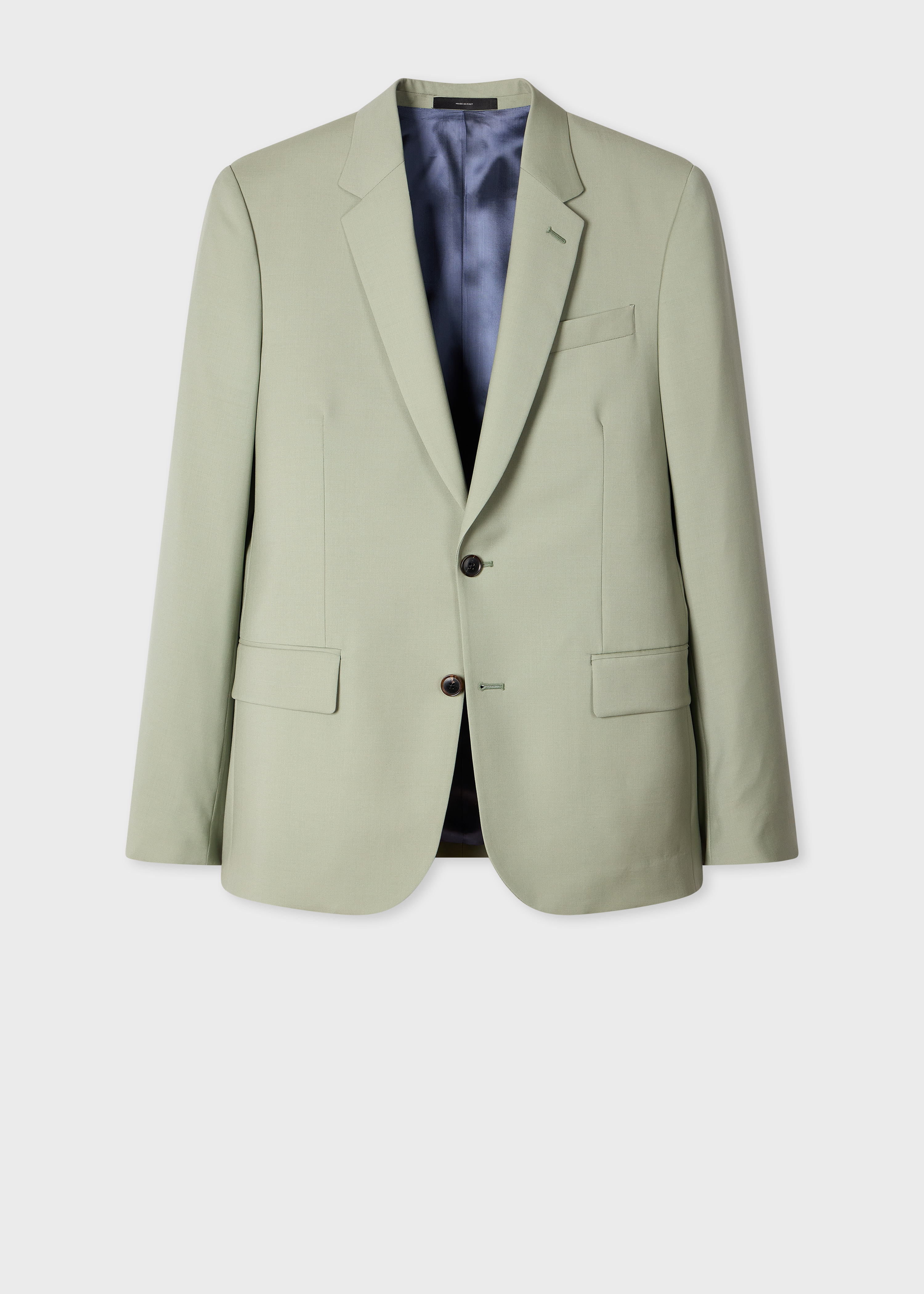 The Soho - Tailored-Fit Sage Green Wool-Mohair Blazer