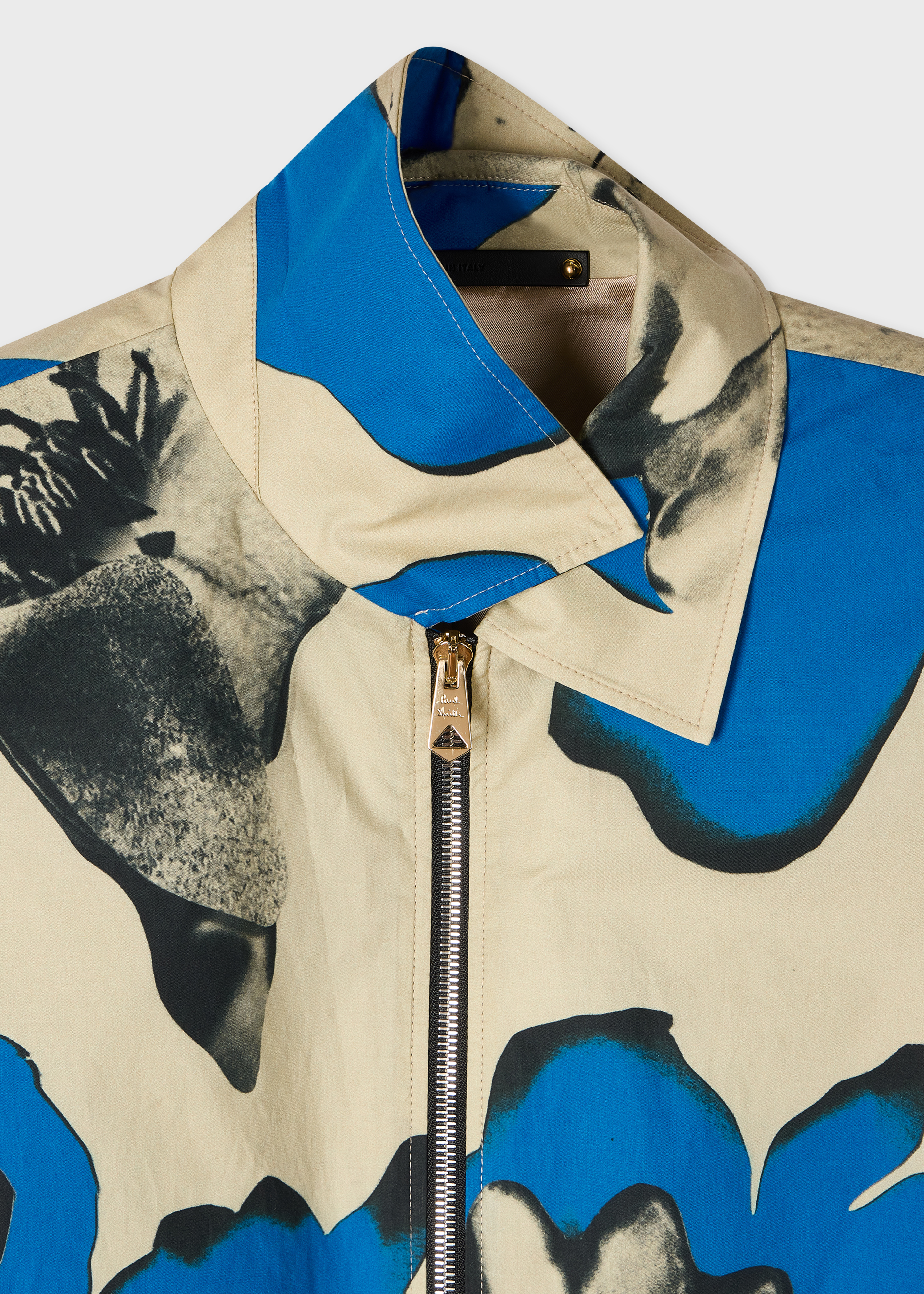 Blue and Ecru Floral Print Cotton Jacket thumbnail 3