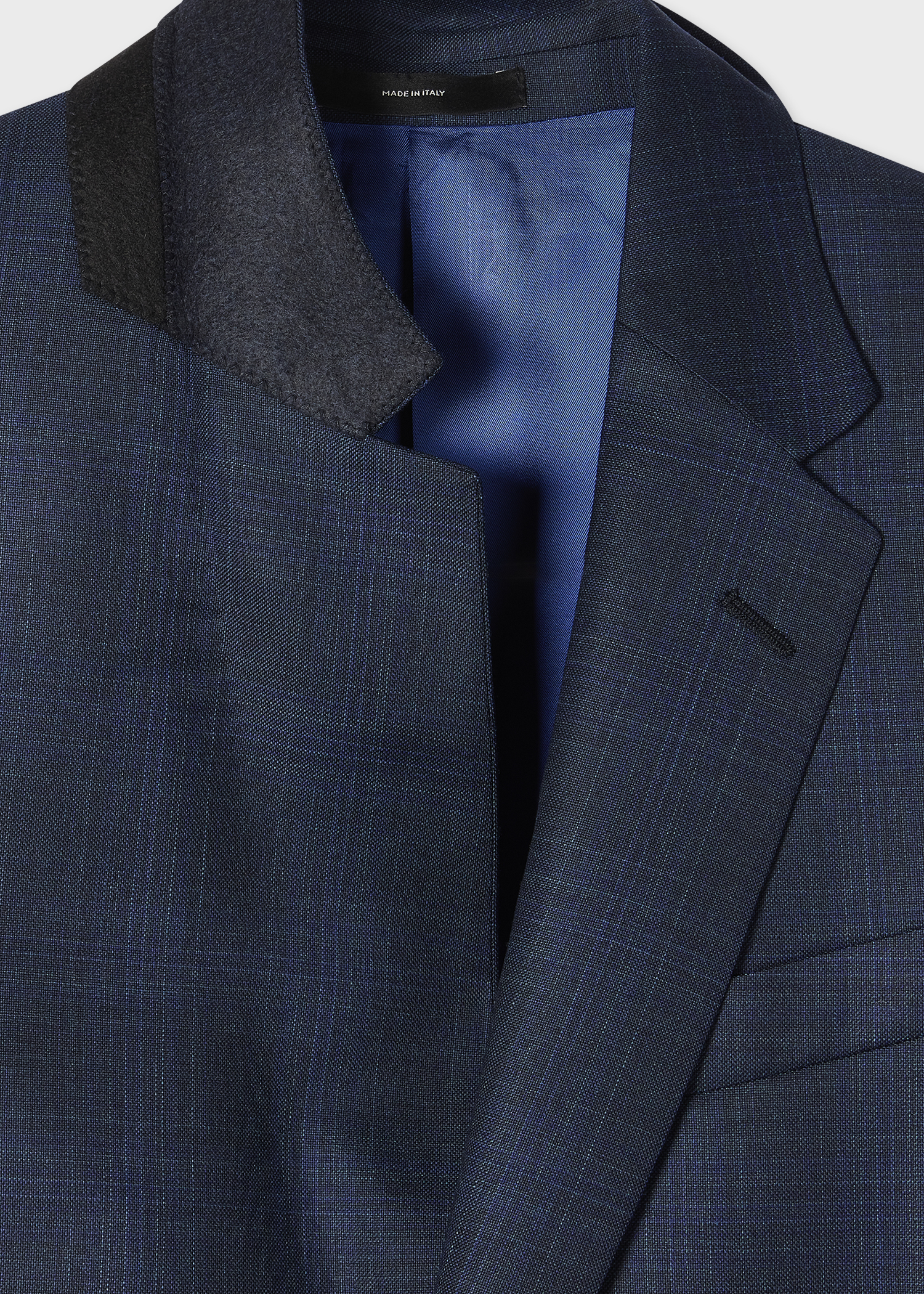 The Soho - Navy Superfine Merino Wool Check Suit thumbnail 3