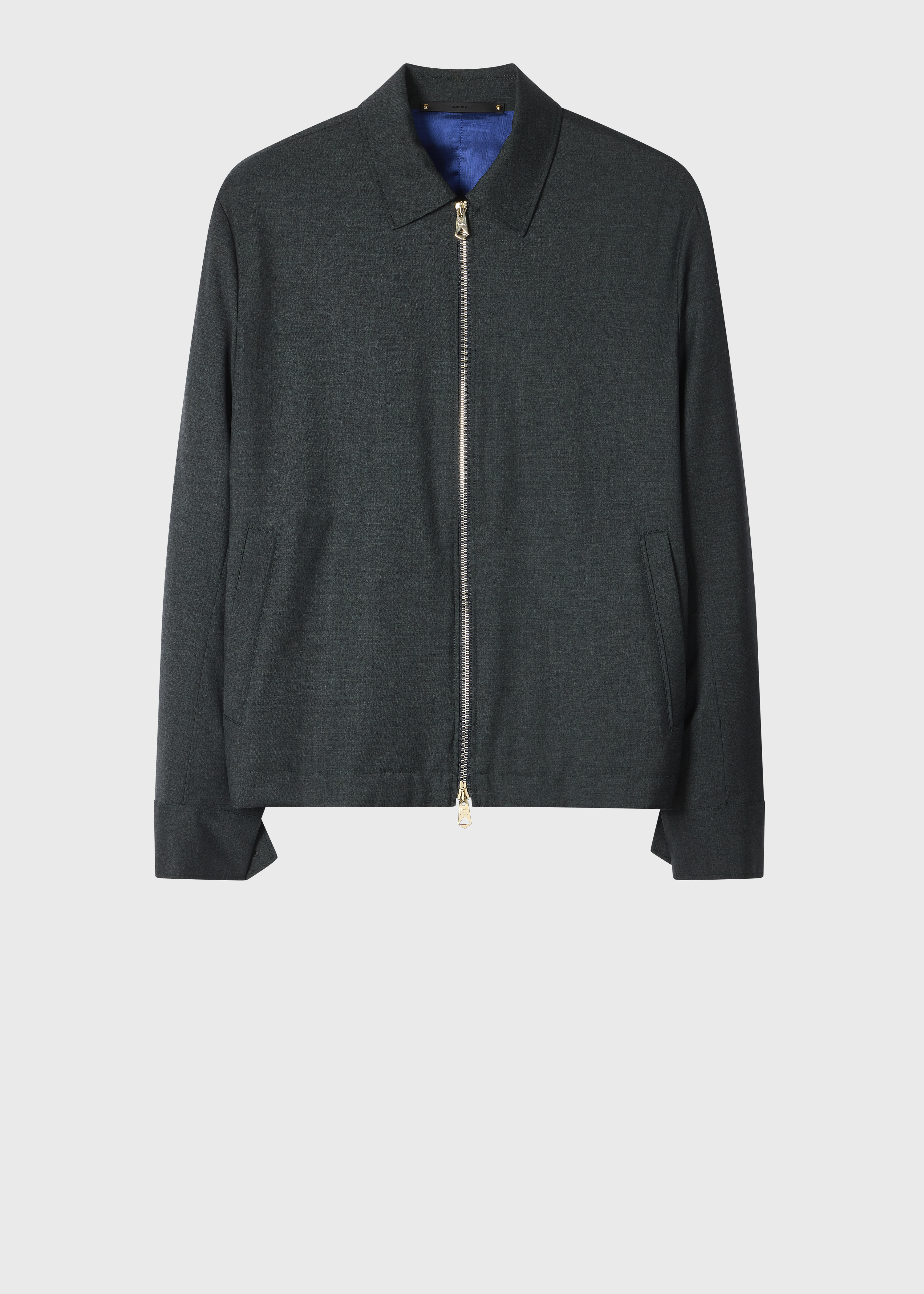PS Paul Smith Dark Green Wool-Blend Check Water-Resistant Work
