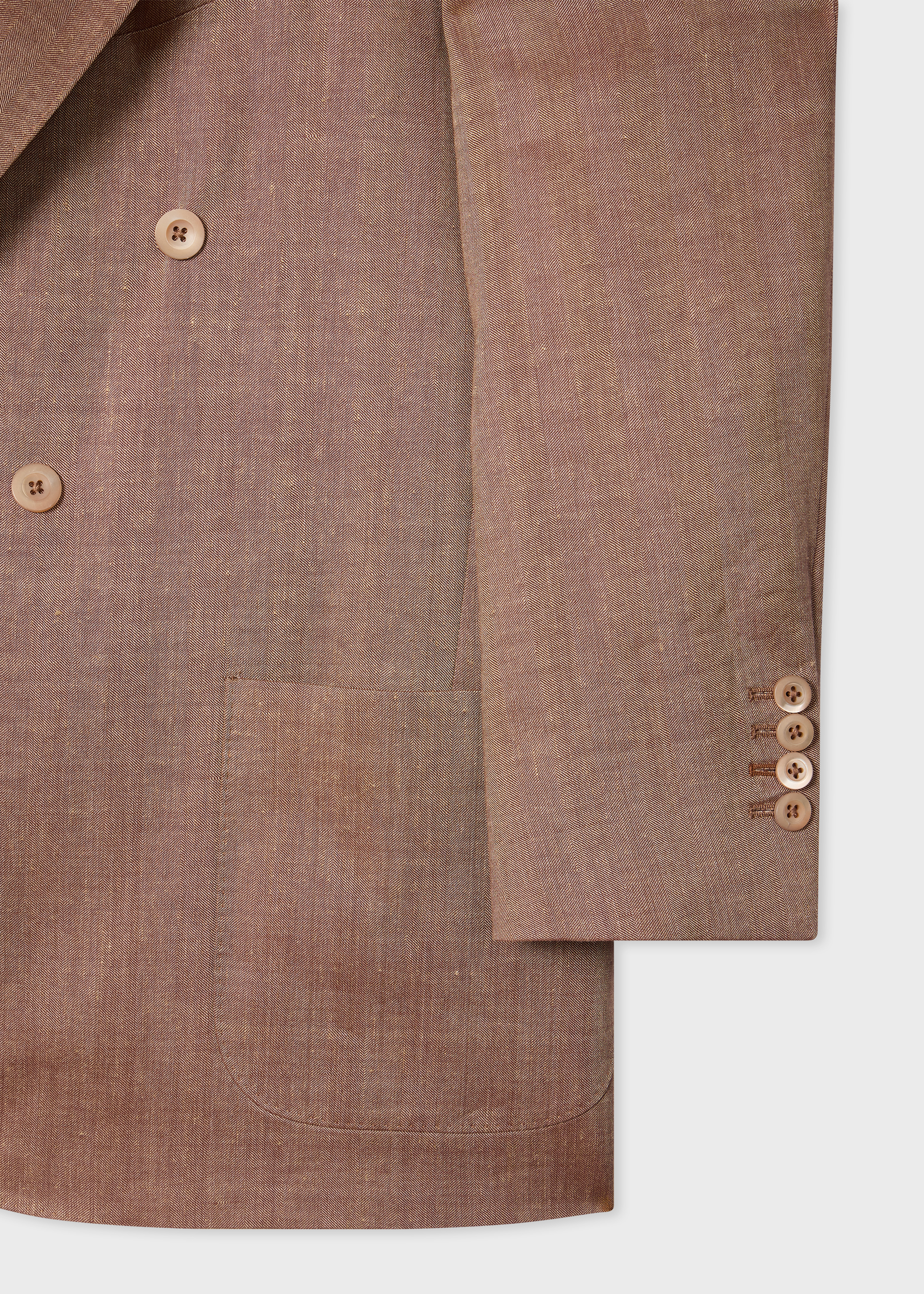 Brown Iridescent Wool-Linen Suit thumbnail 5