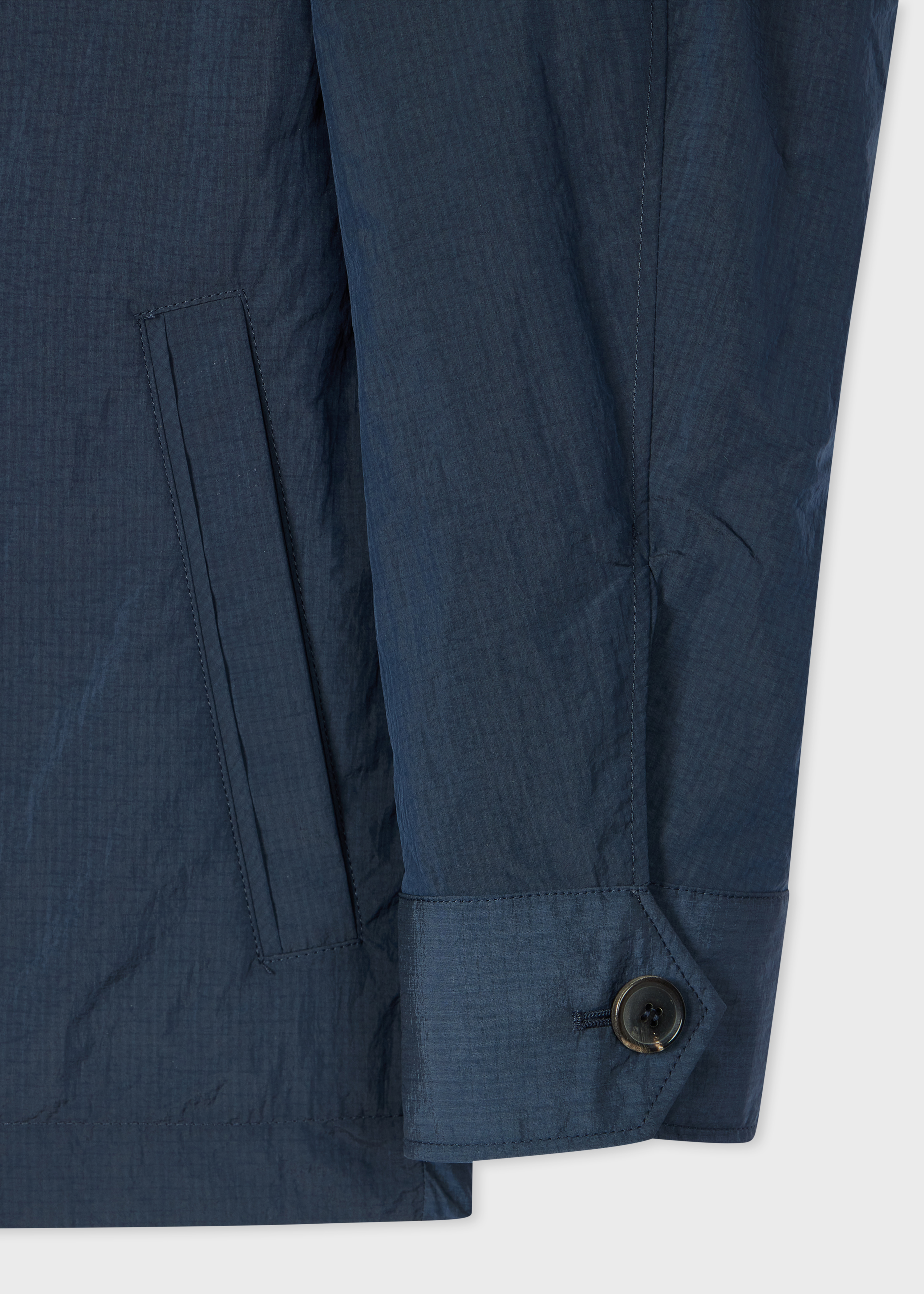 Navy Ripstop Zip-Front Jacket thumbnail 3