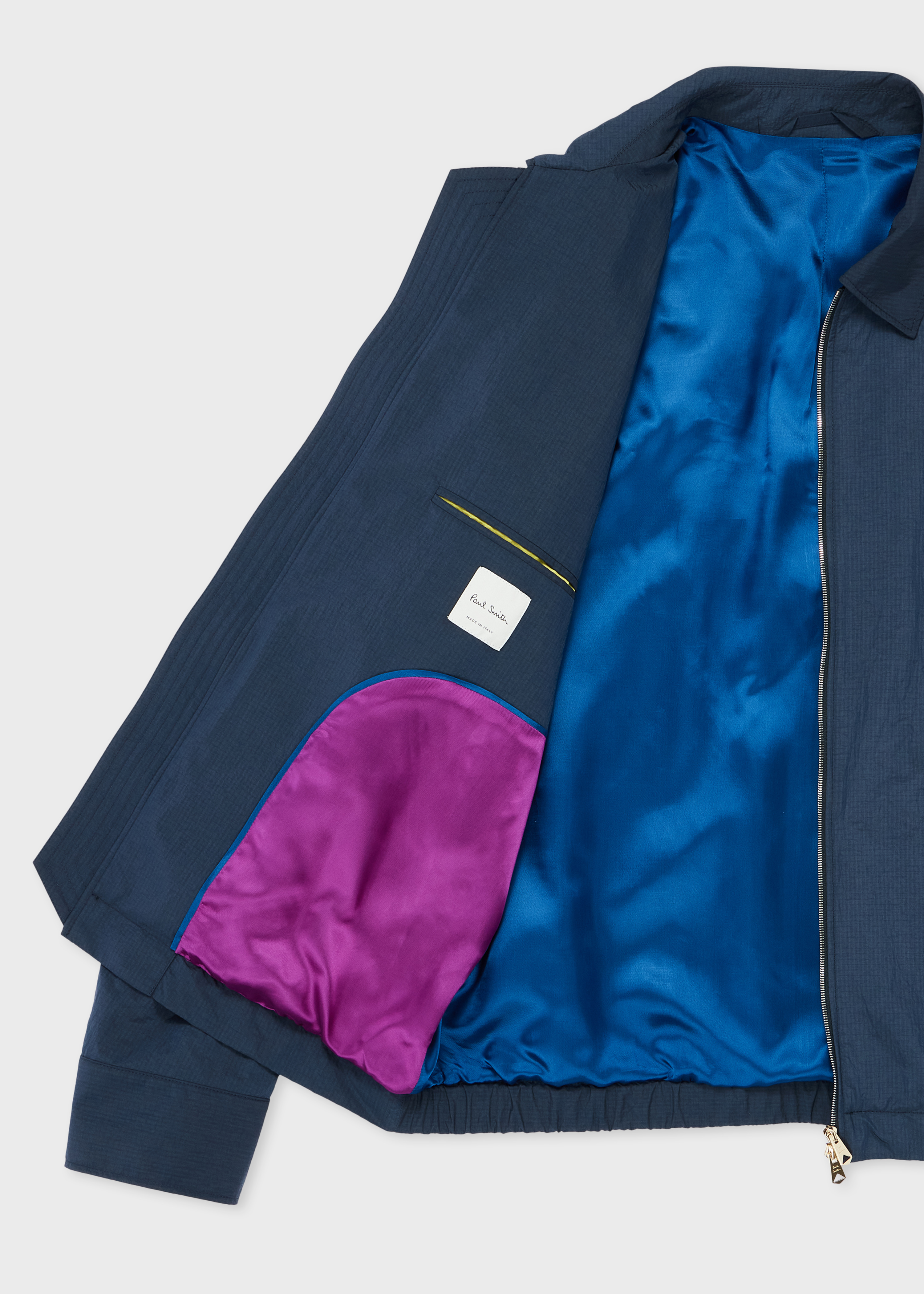 Navy Ripstop Zip-Front Jacket thumbnail 4