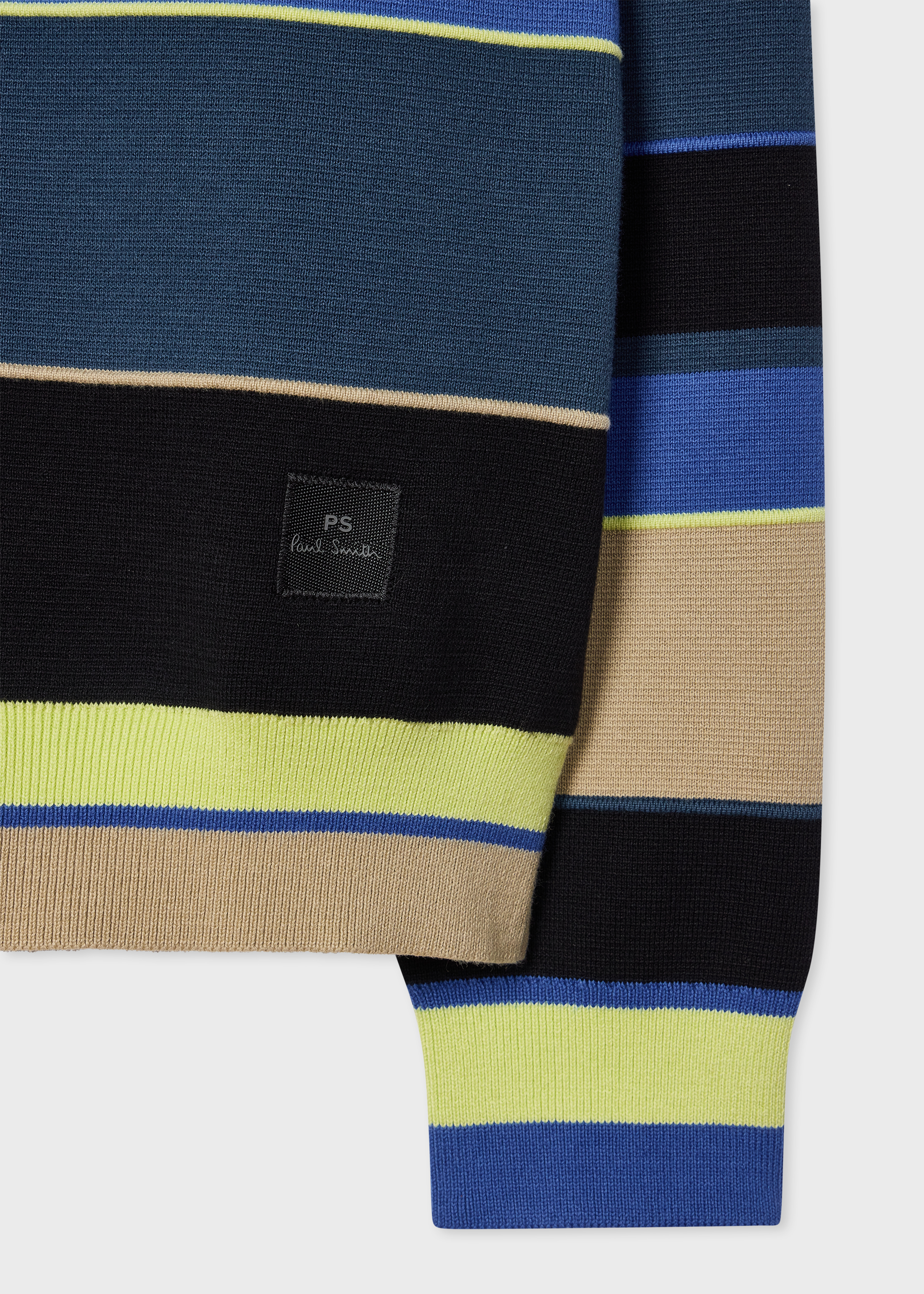 PS Paul Smith Blue Milano Cotton Stripe Cardigan | King