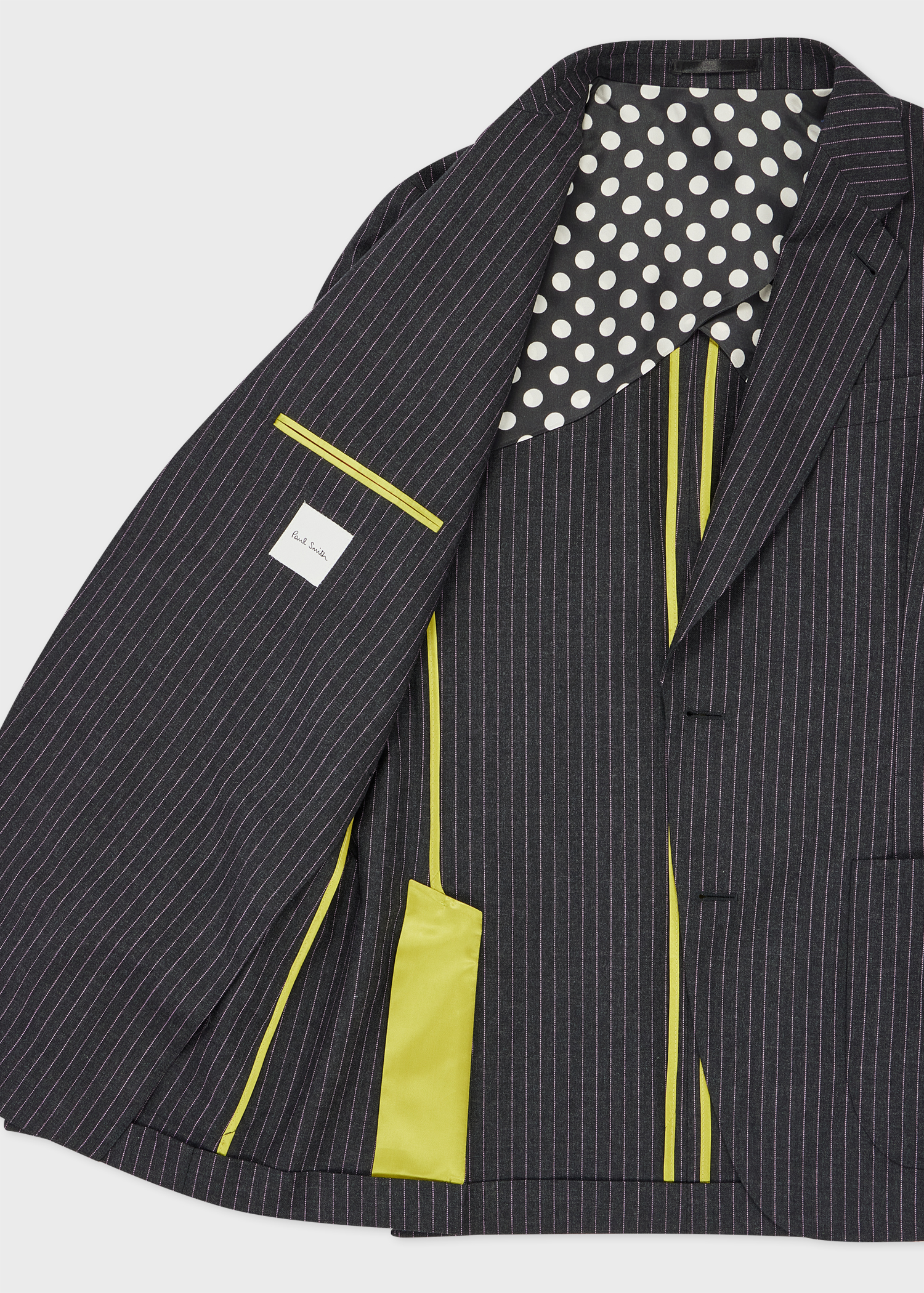 Charcoal Pinstripe Wool Patch-Pocket Blazer thumbnail 6