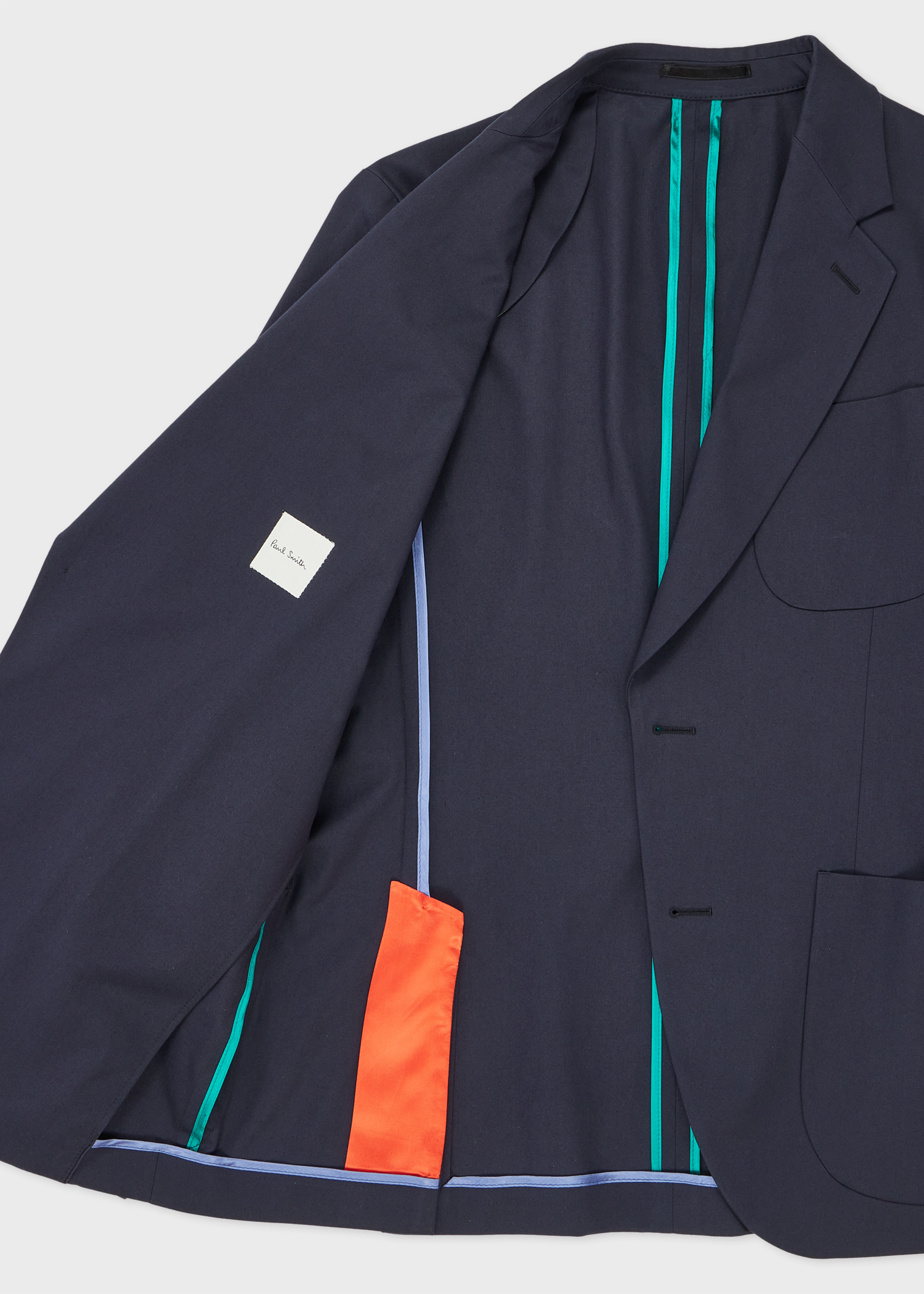 Navy Cotton-Twill Patch-Pocket Blazer thumbnail 6