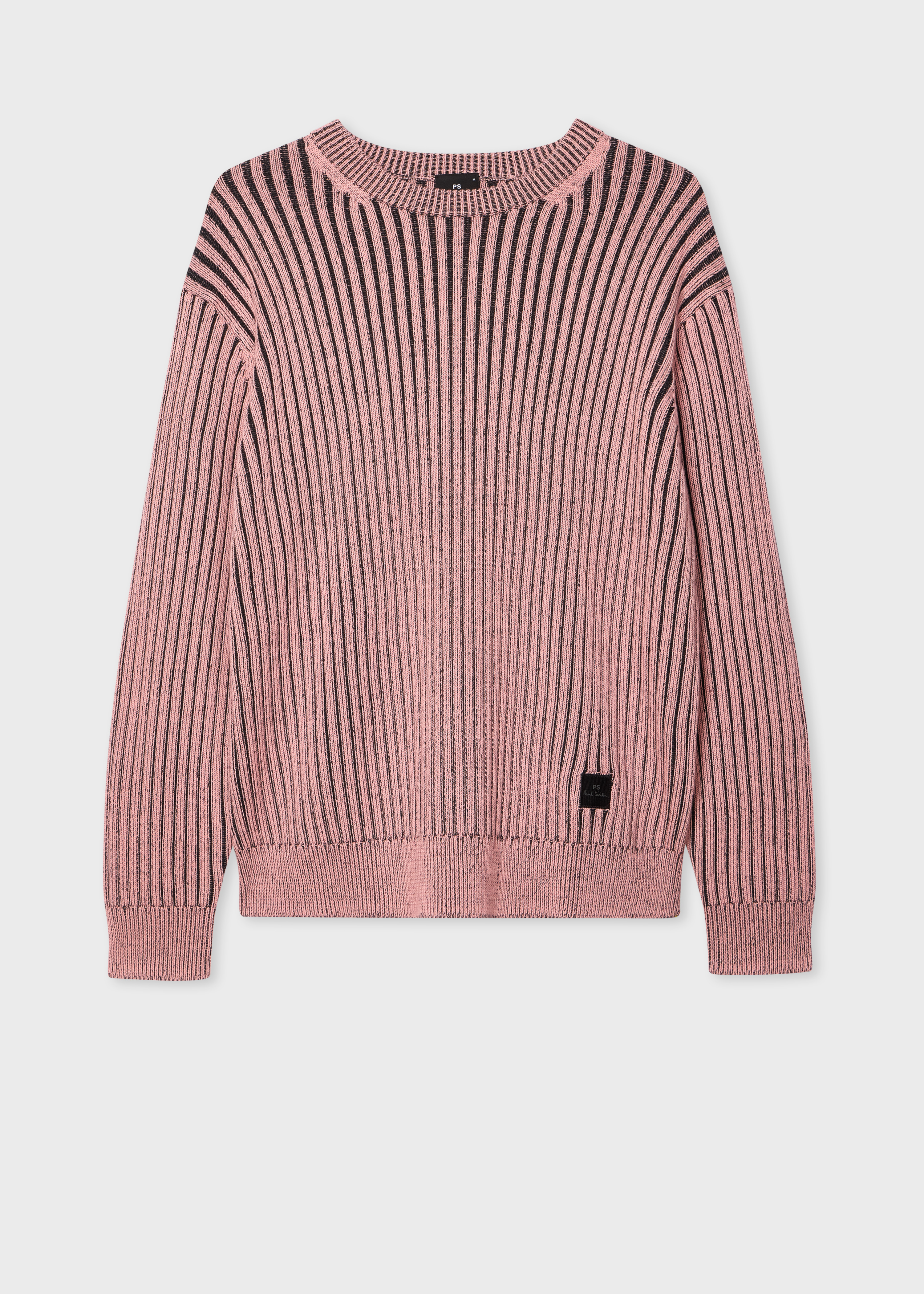 Pink Ribbed Cotton and Wool-Blend Sweater