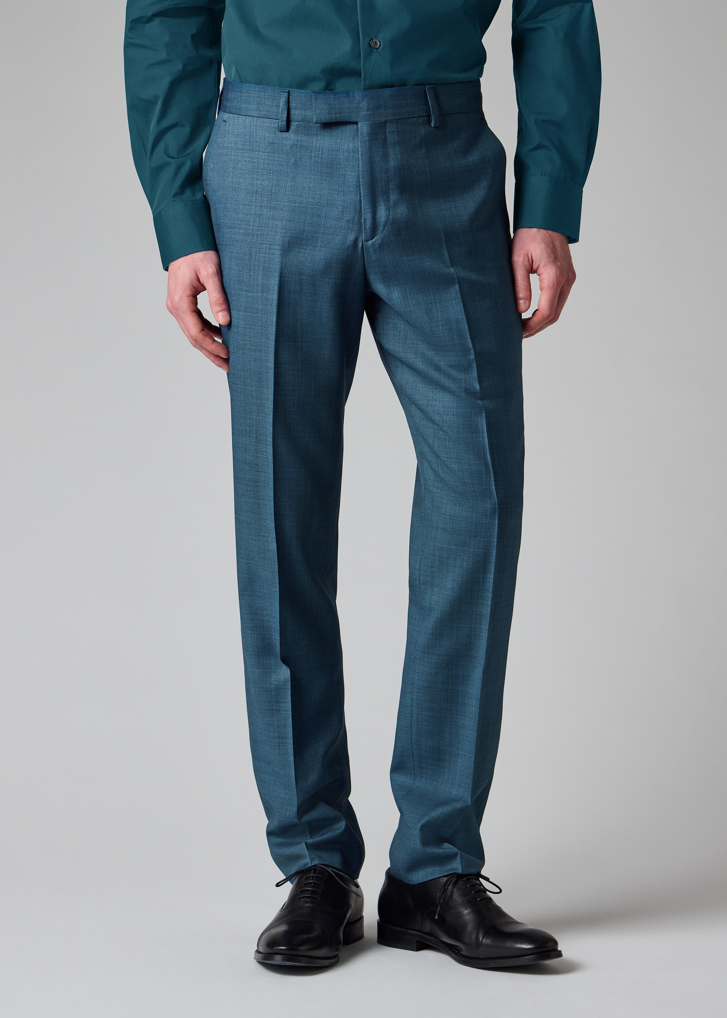 The Soho - Teal Sharkskin Wool Suit thumbnail 5