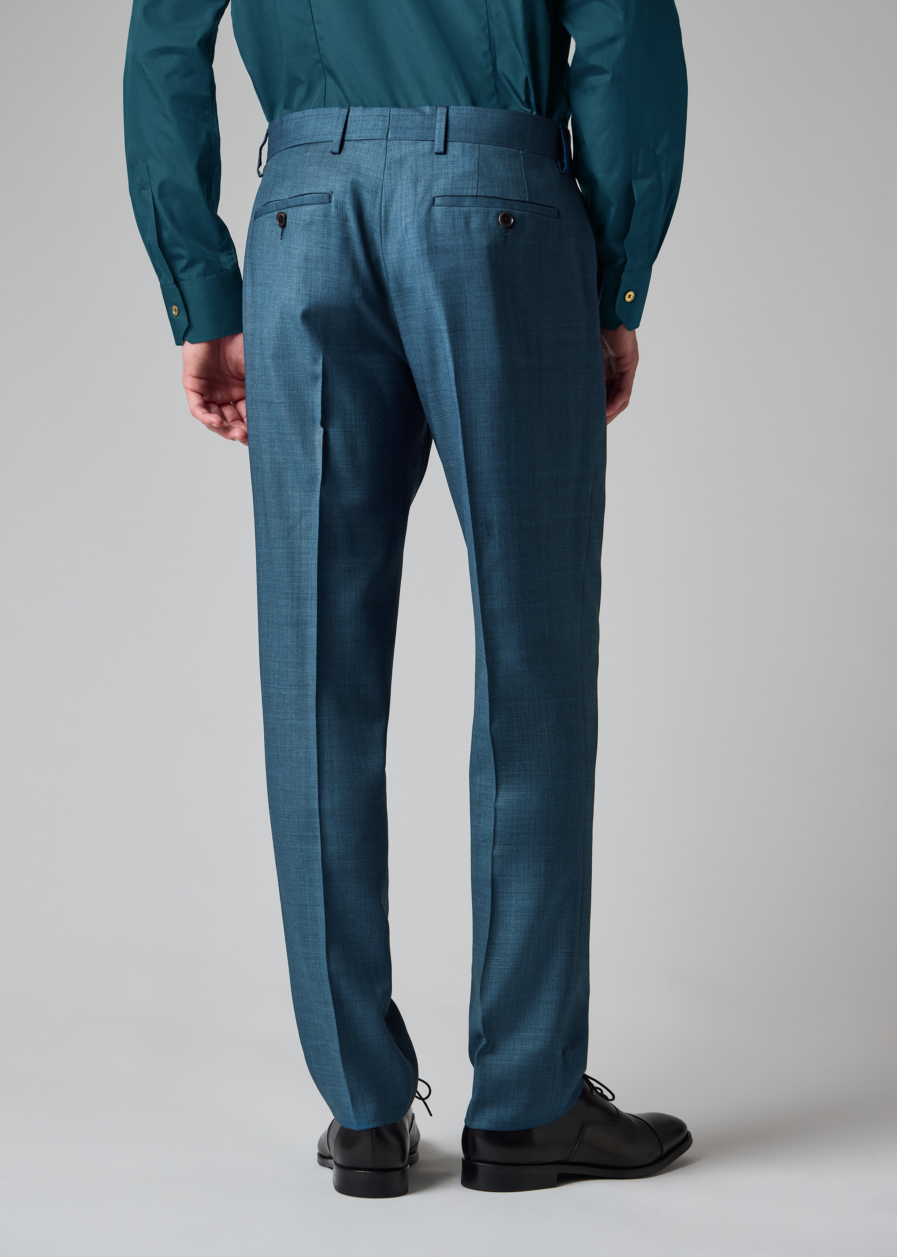 The Soho - Teal Sharkskin Wool Suit thumbnail 7