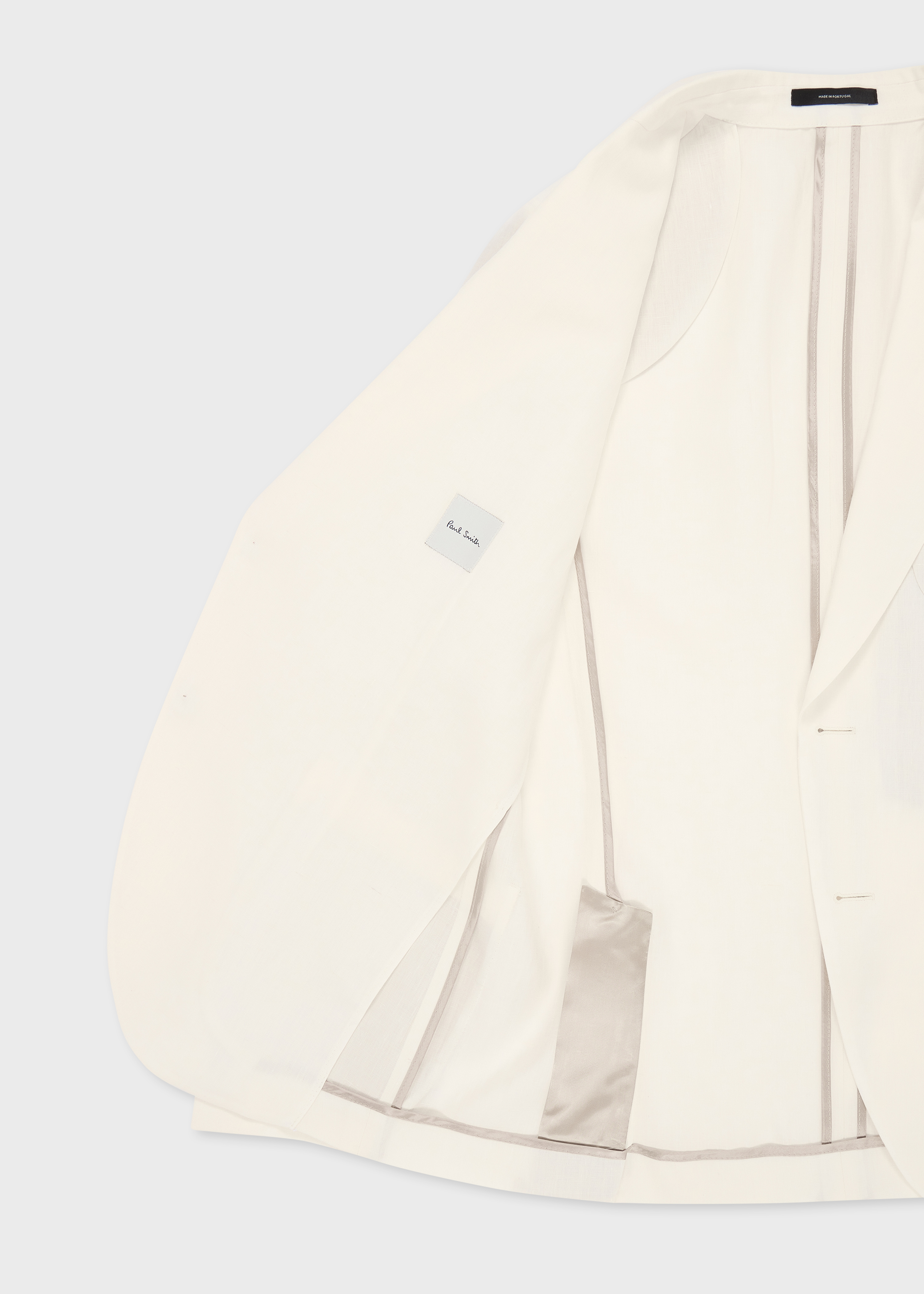 Ivory Linen Two-Button Blazer thumbnail 4