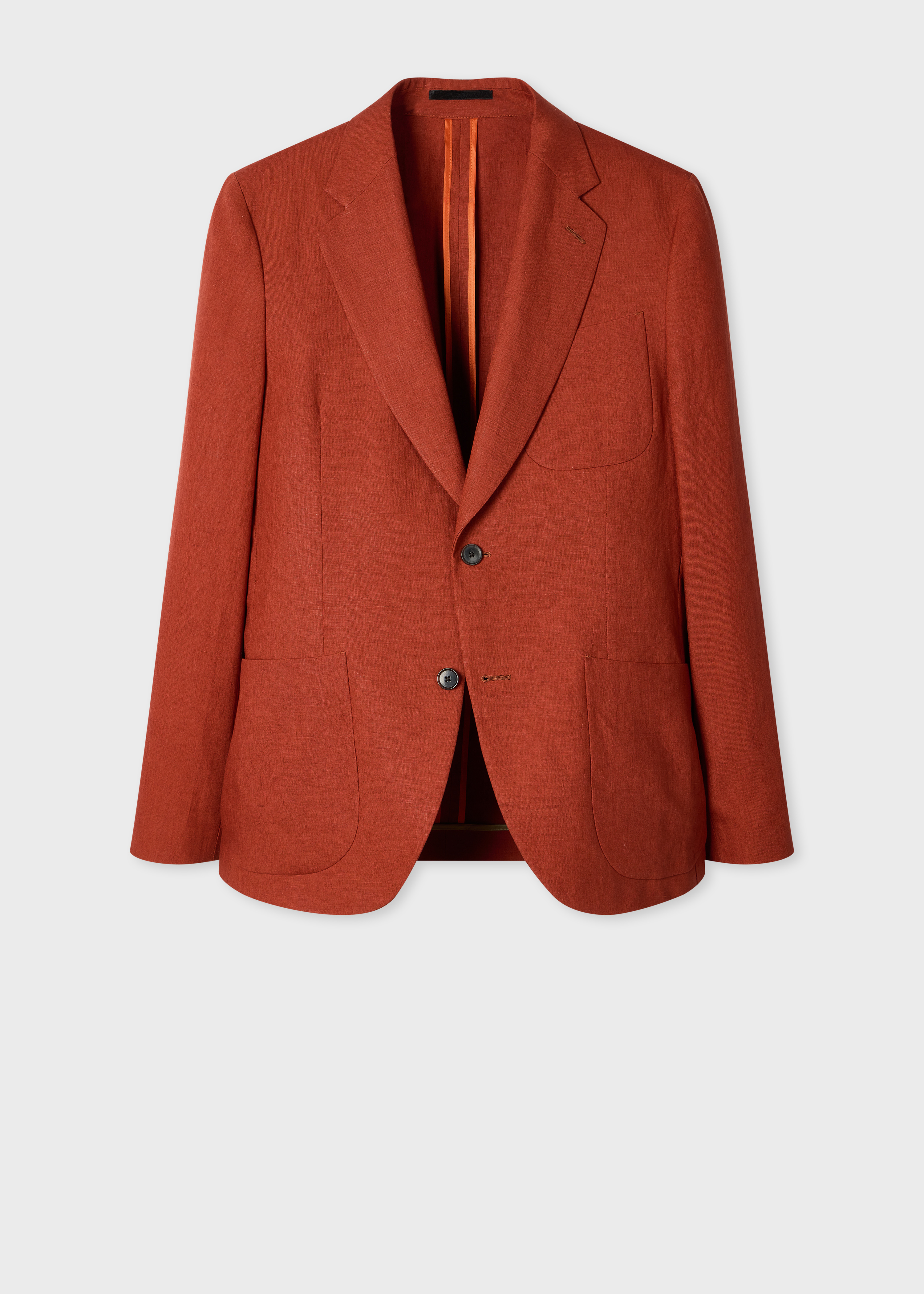 The Soho - Rust Red Linen Two-Button Blazer primary image