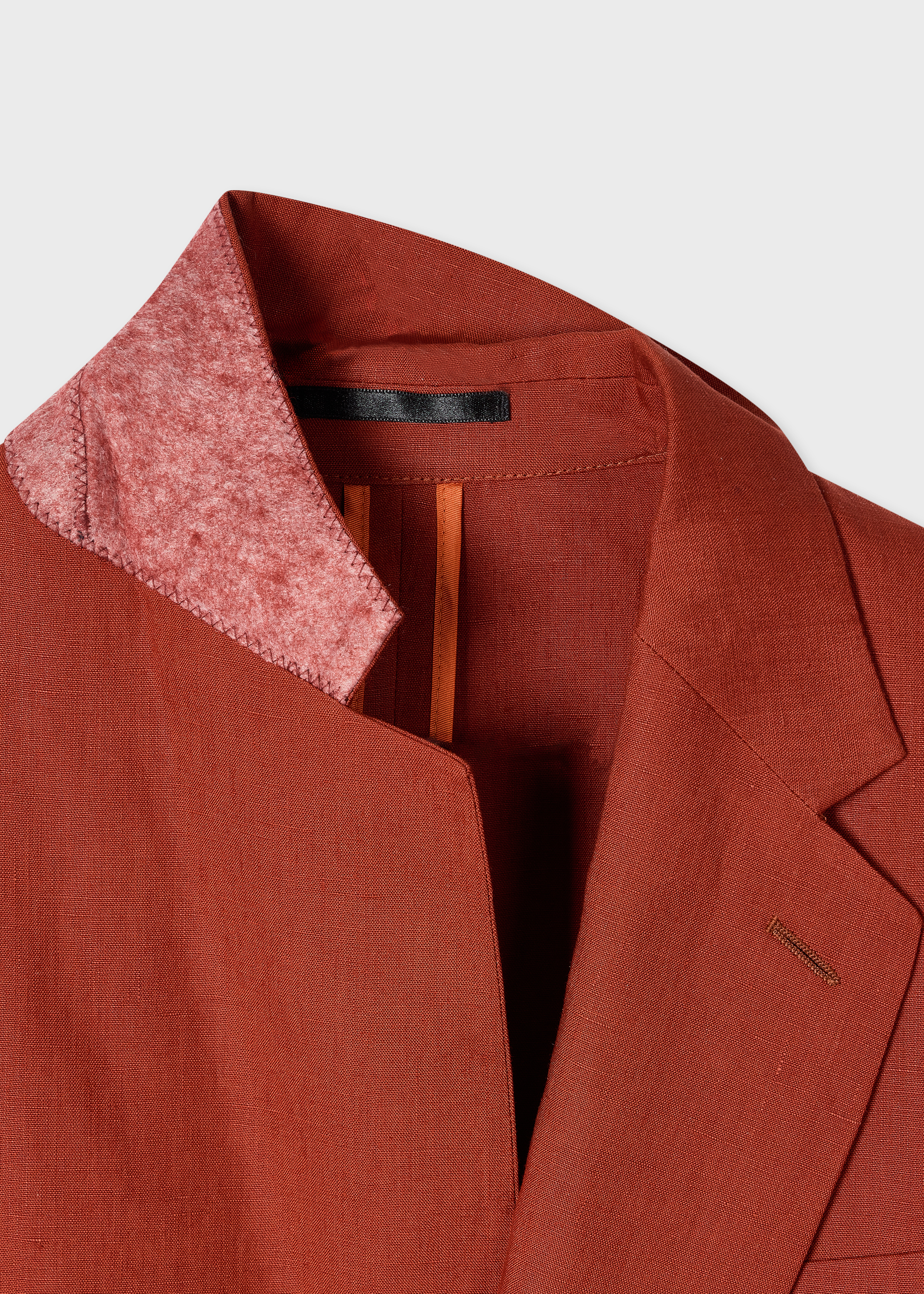 The Soho - Rust Red Linen Two-Button Blazer thumbnail 3