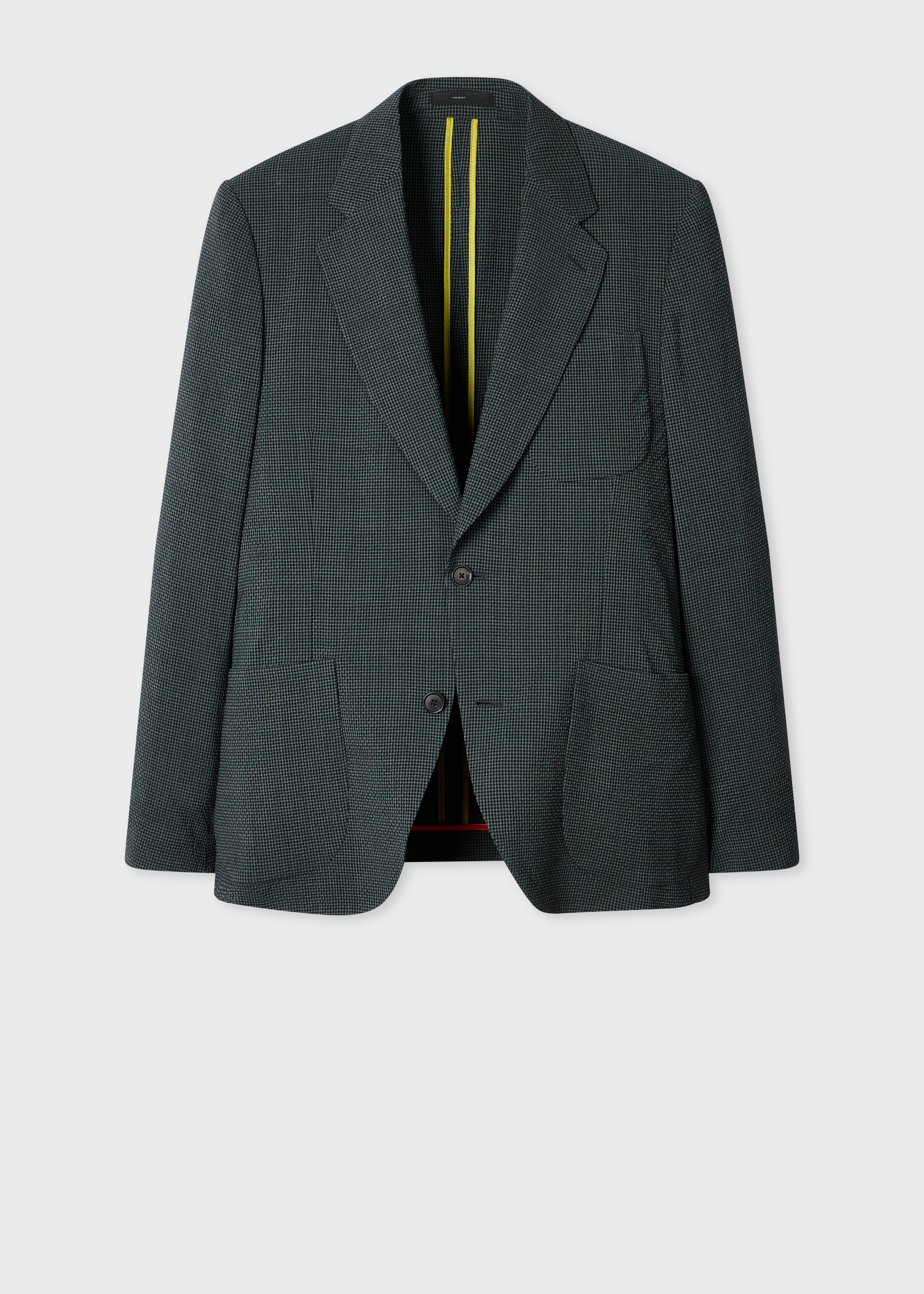 Dark Green Seersucker Check Blazer primary image