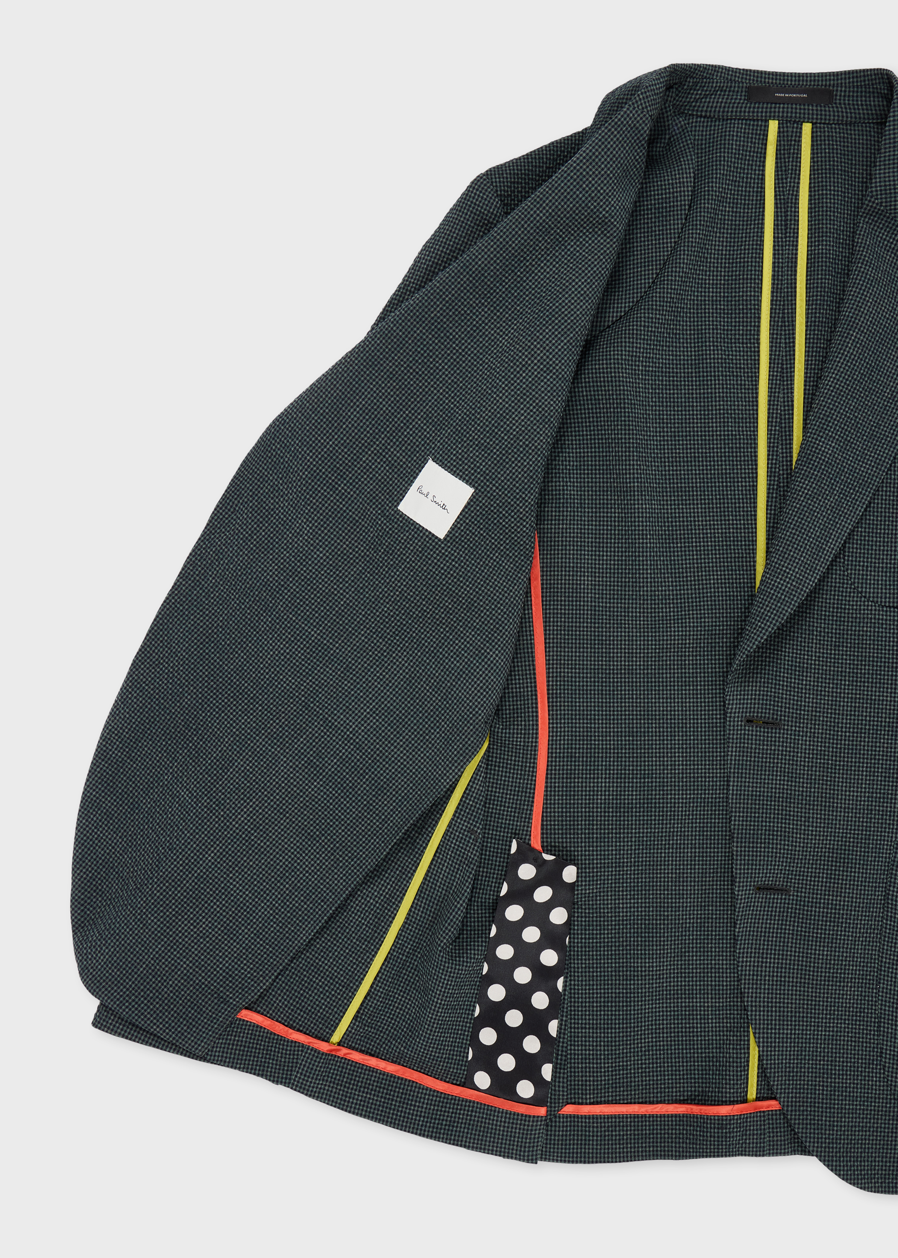 Dark Green Seersucker Check Blazer thumbnail 6