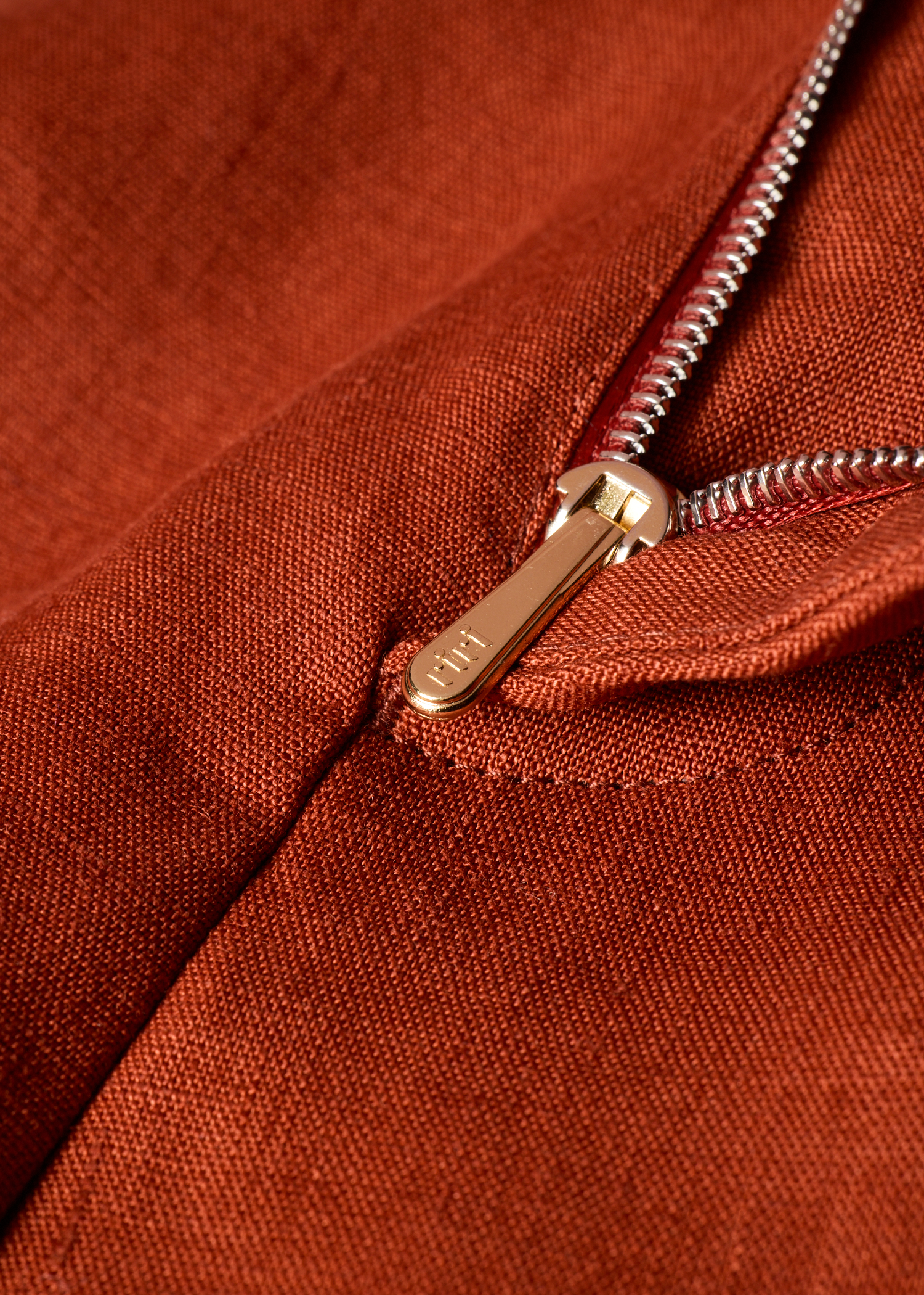 Rust Red Linen Trousers thumbnail 3