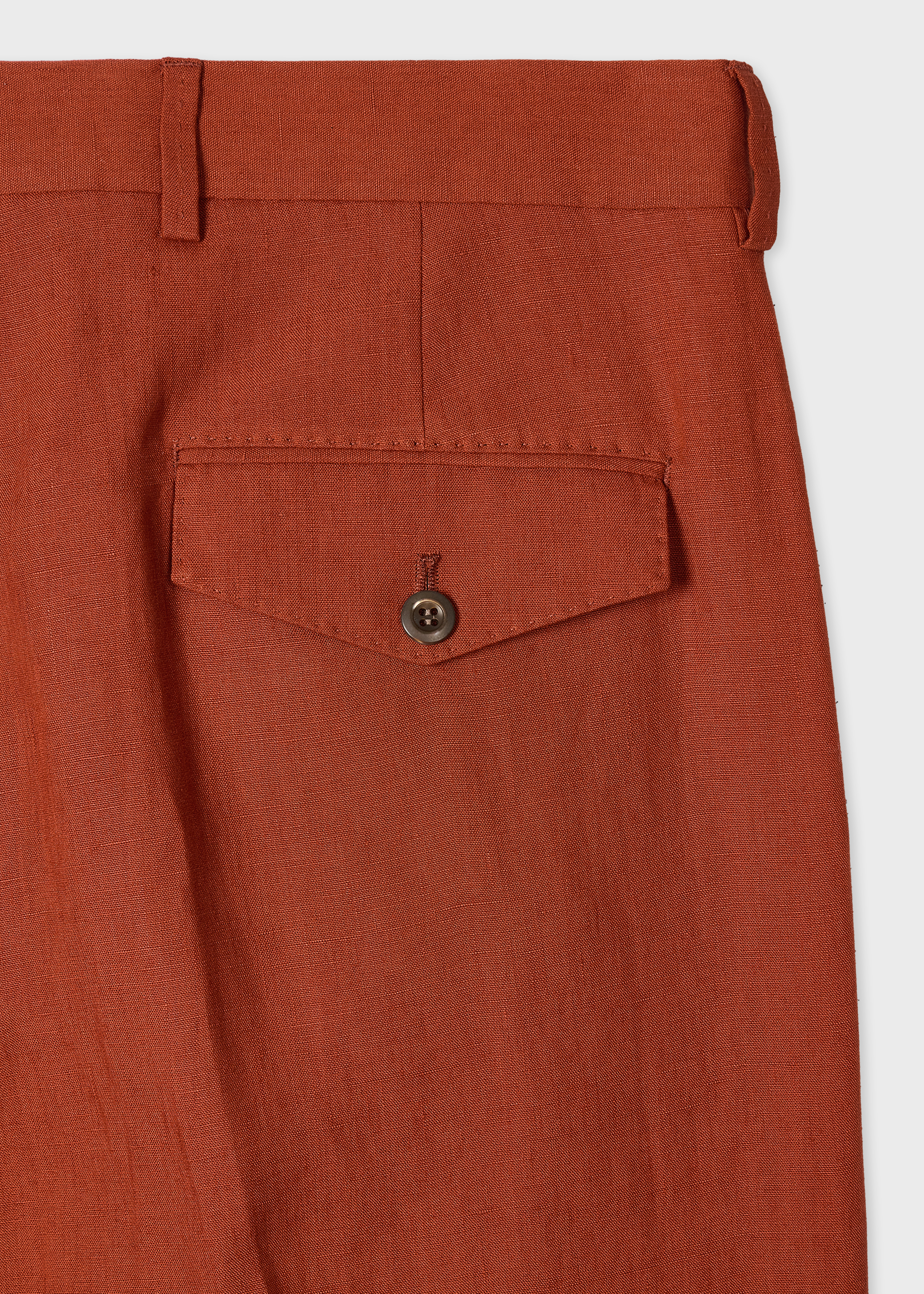 Rust Red Linen Trousers thumbnail 10