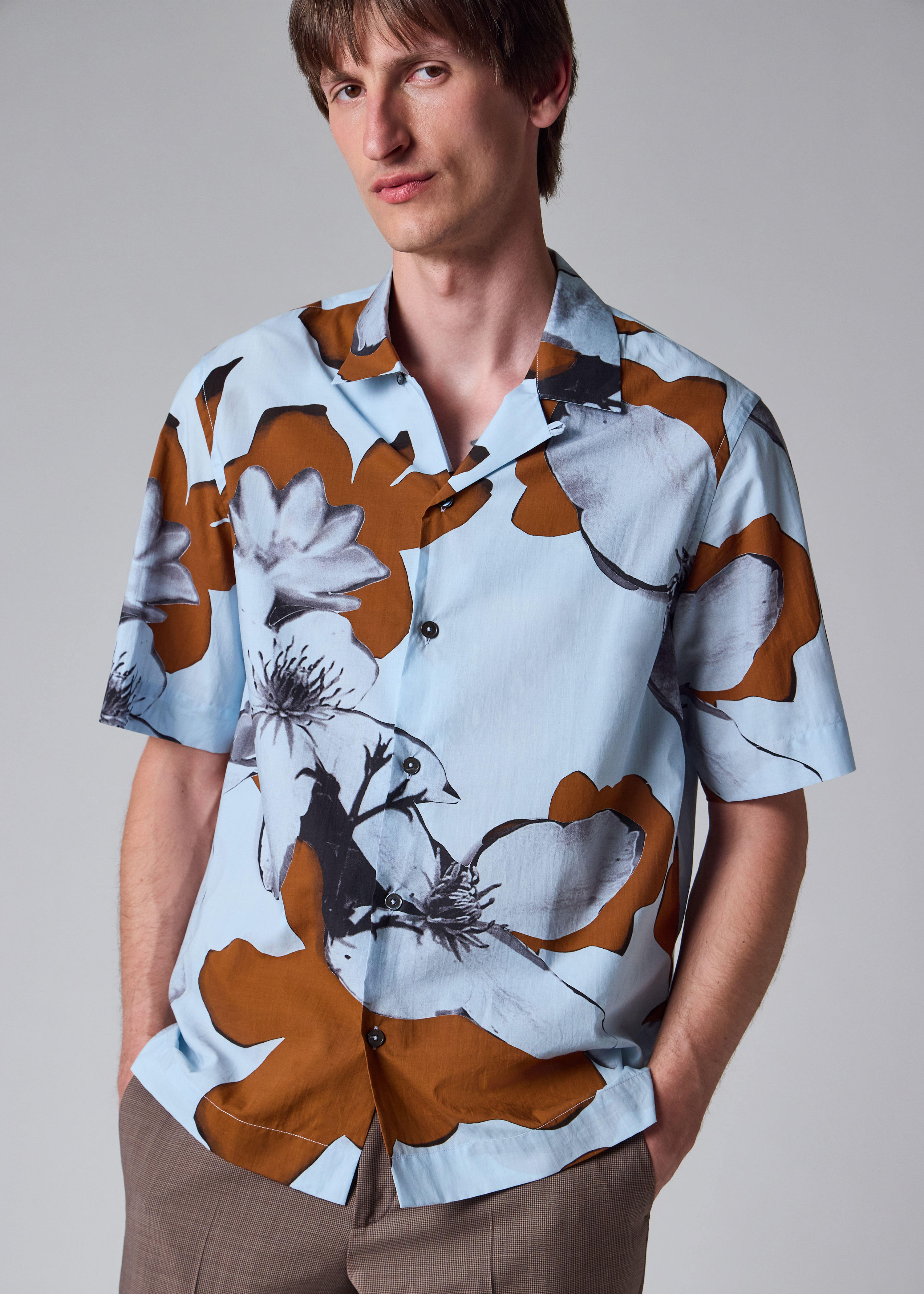 PS Paul Smith Slim-Fit Sky Blue 'Cycling Monkey' Print T-Shirt