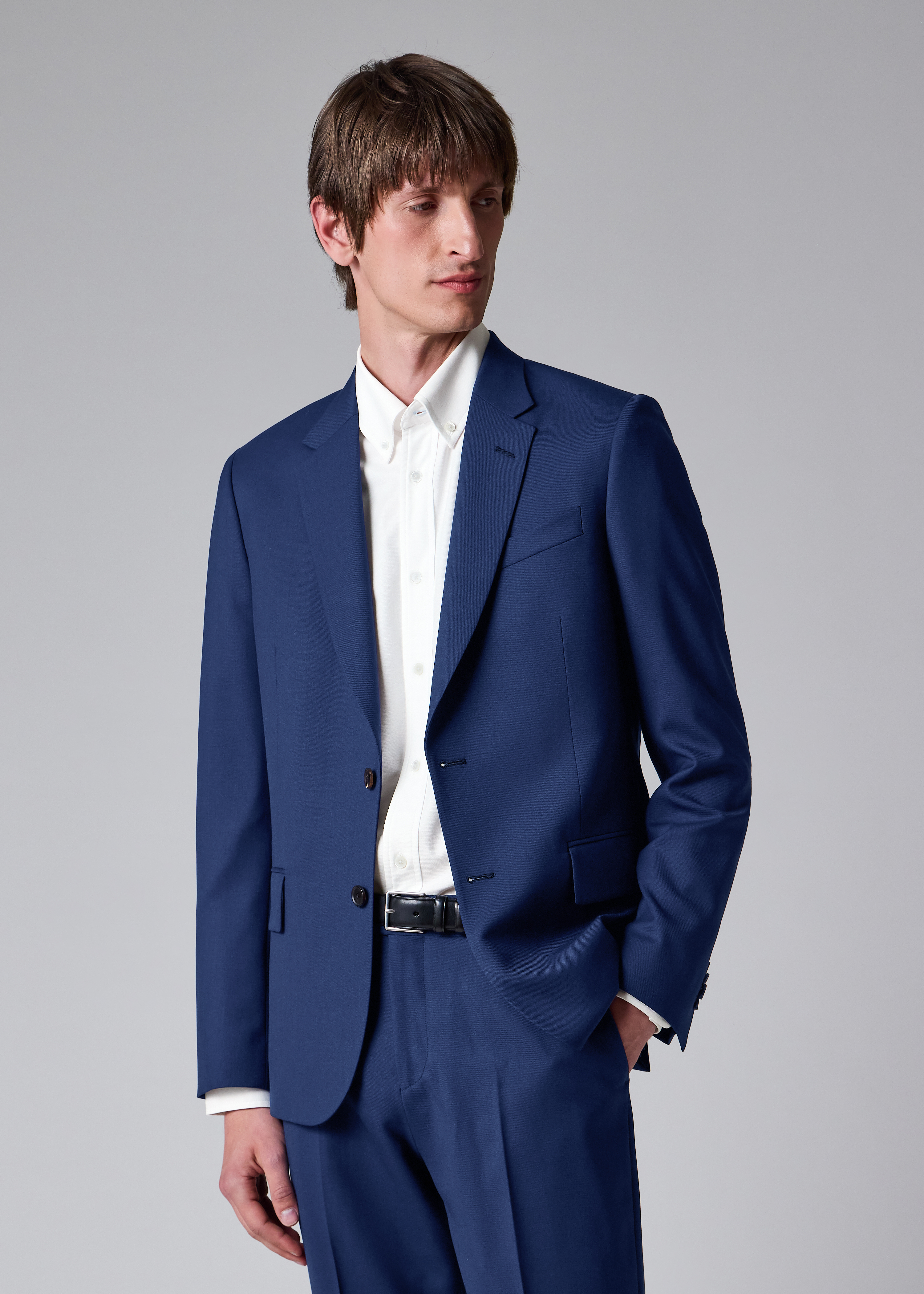 Paul Smith Tailored-Fit Dusty Blue Viscose-Wool Satin Suit