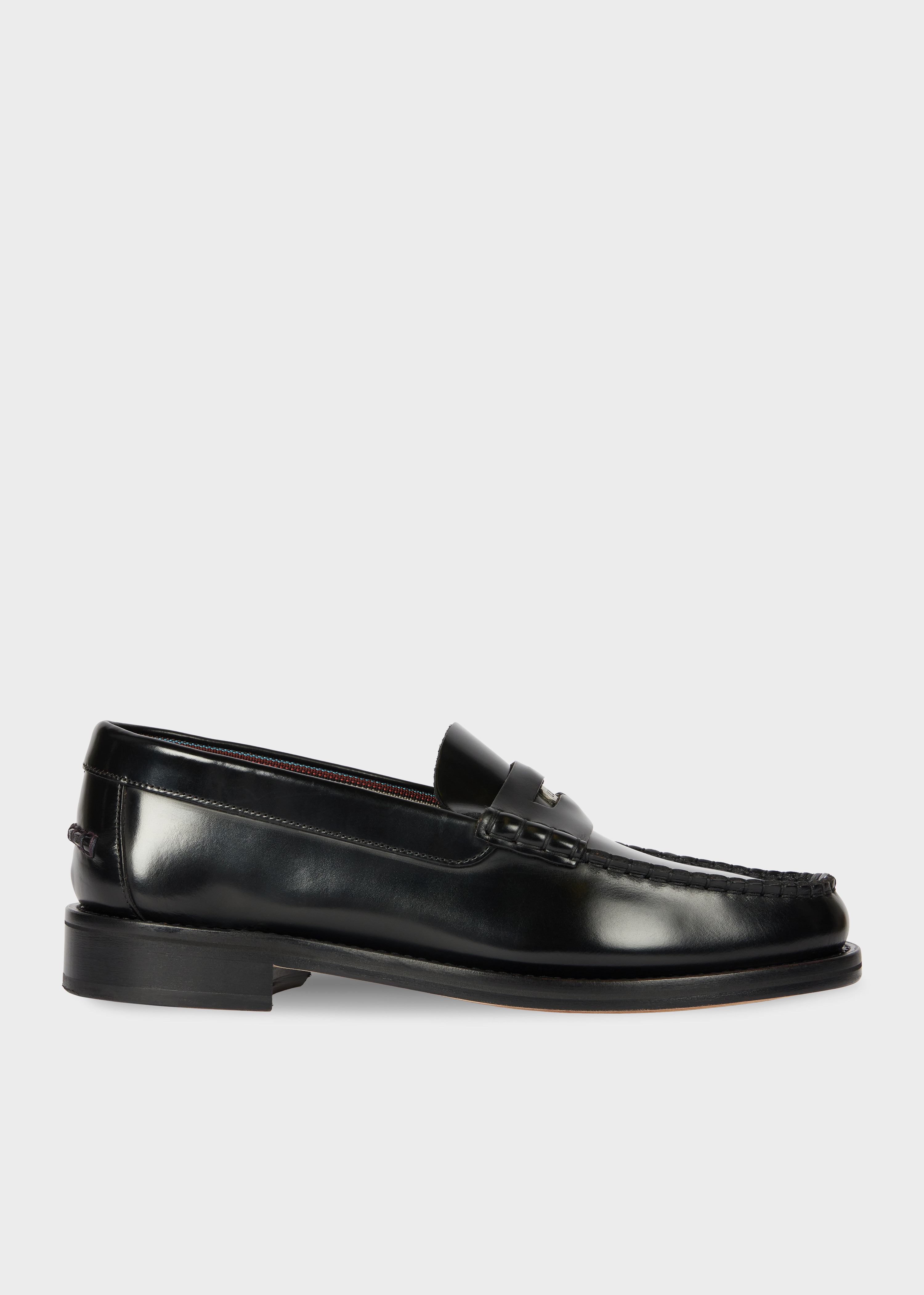 Men's Black High-Shine Leather 'Rialto' Loafers