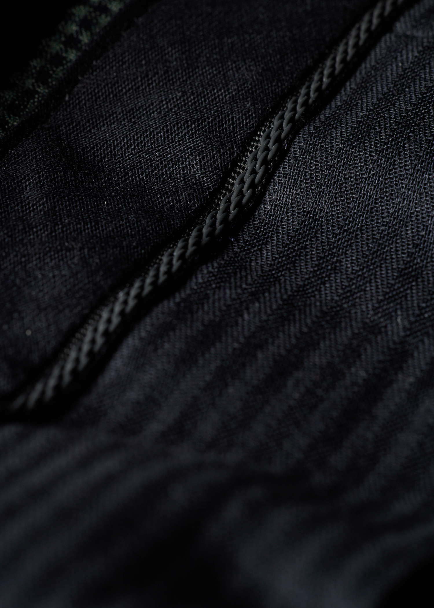 Dark Green Stretch-Wool Seersucker Check Trousers thumbnail 5