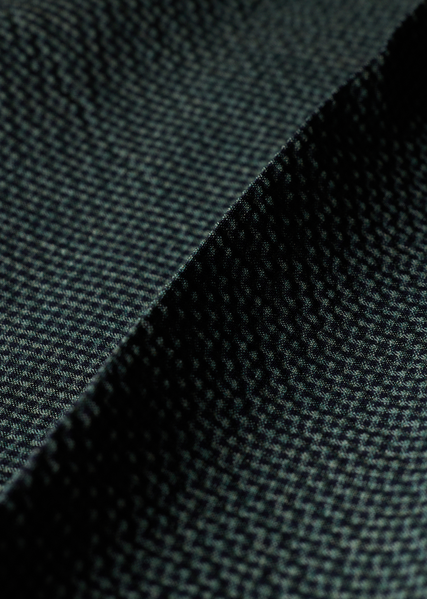 Dark Green Stretch-Wool Seersucker Check Trousers thumbnail 7
