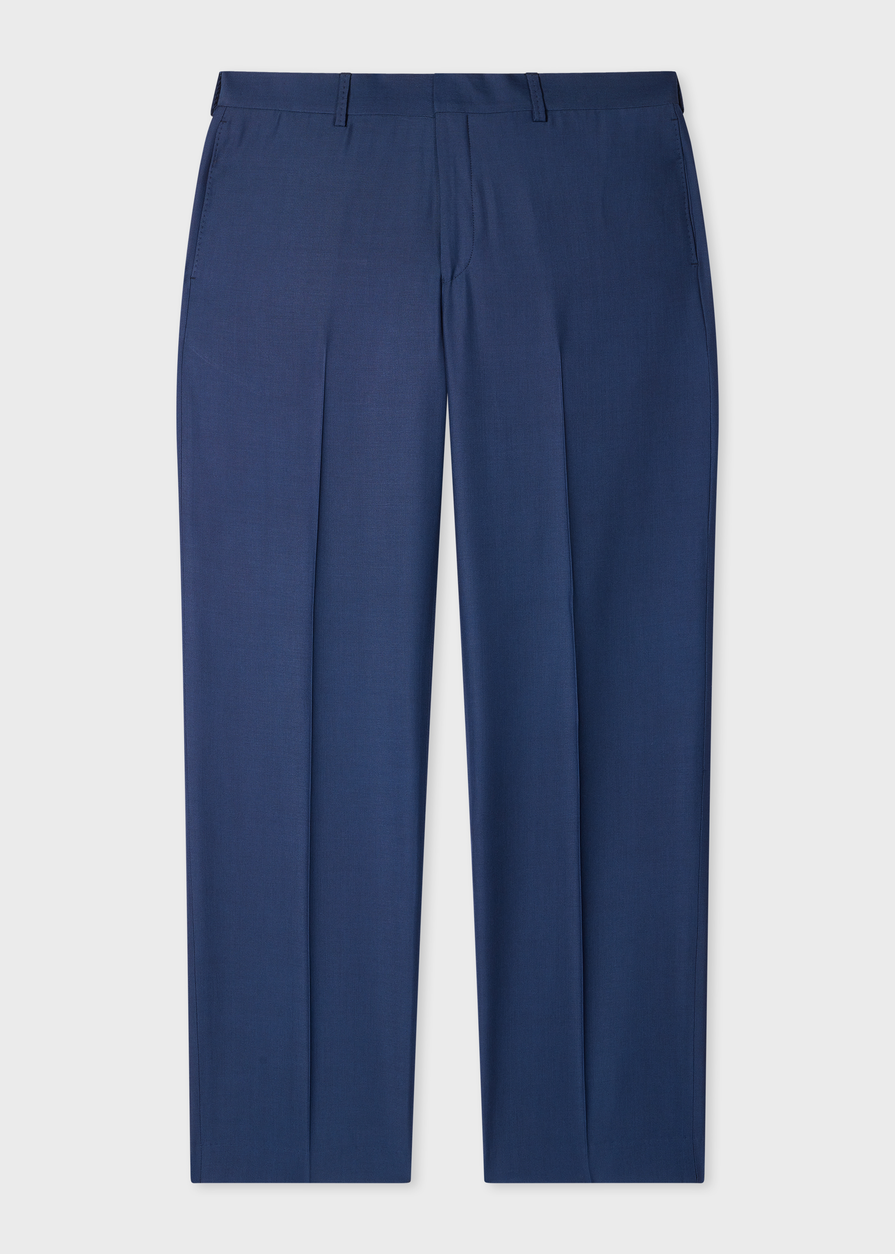 Navy Wool-Viscose Trousers primary image