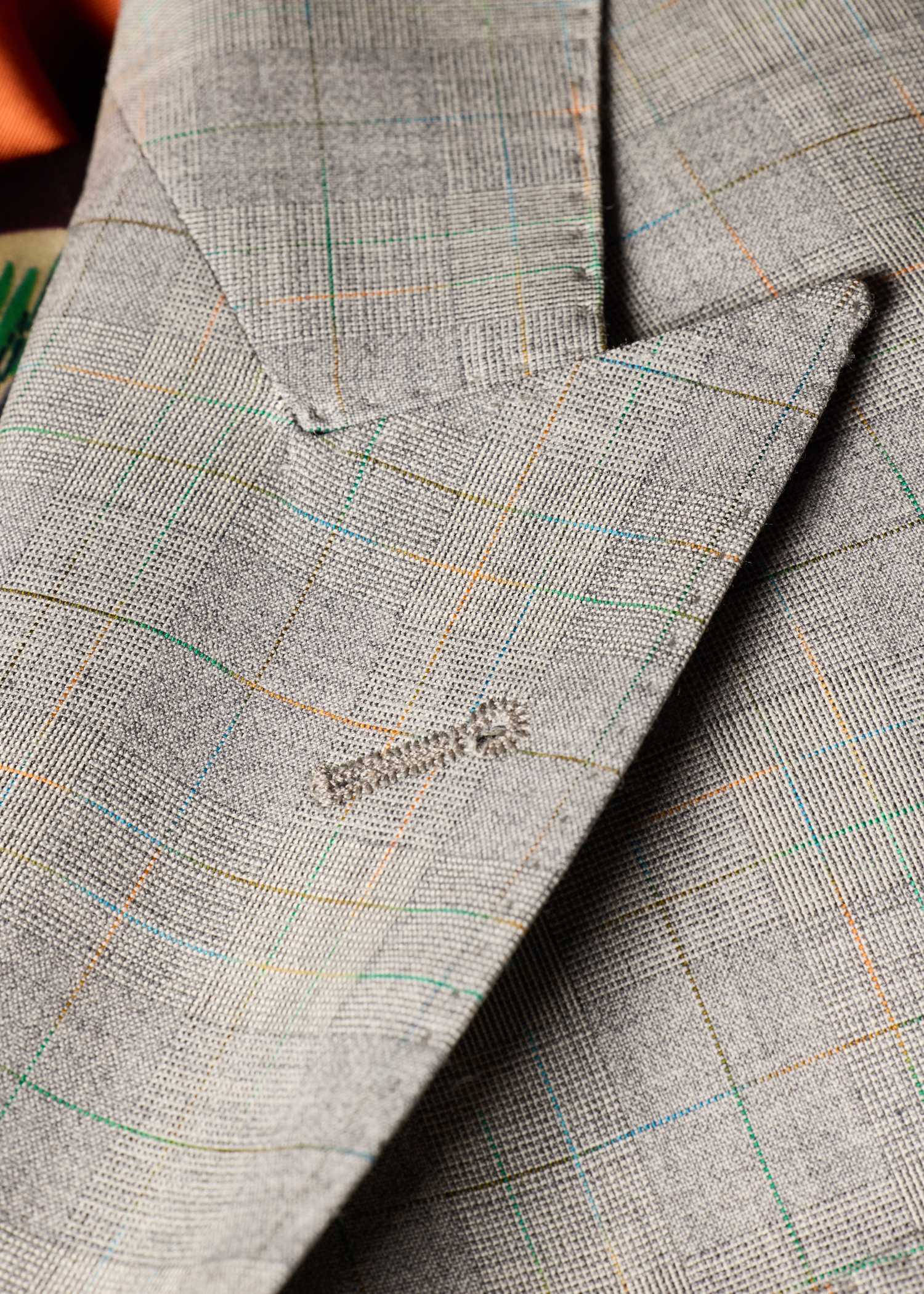 Grey Space-Dye Check Wool Double-Breasted Suit thumbnail 10