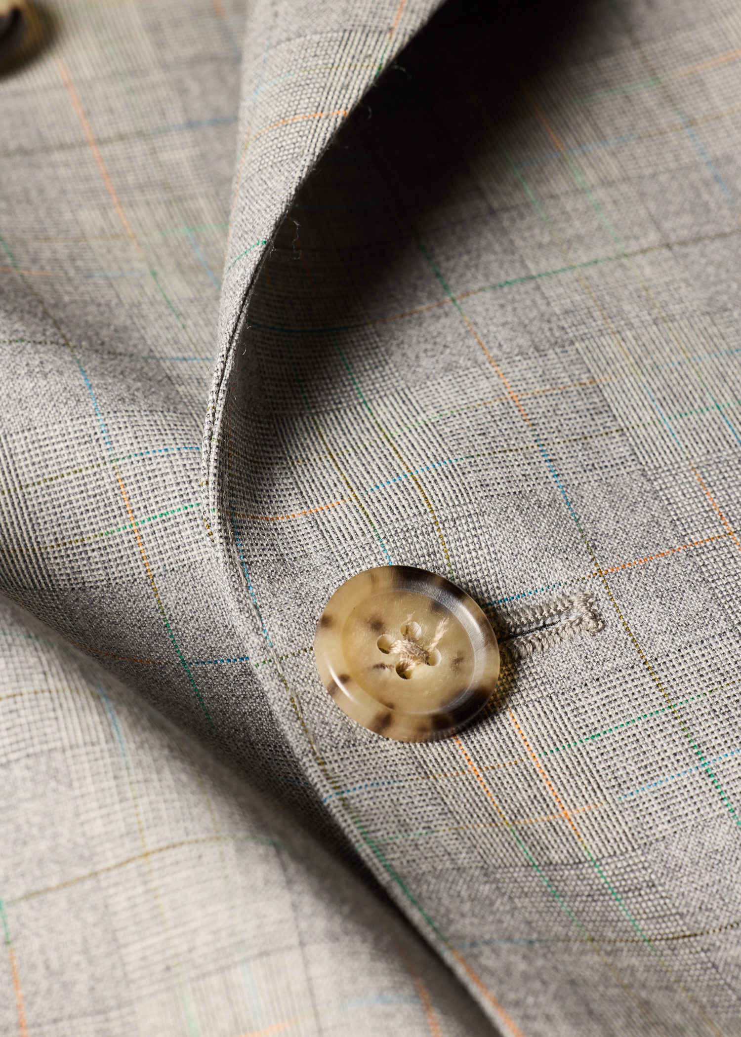 Grey Space-Dye Check Wool Double-Breasted Suit thumbnail 8