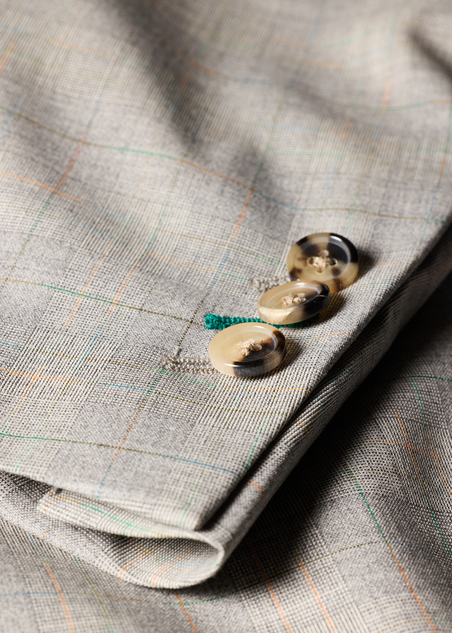 Grey Space-Dye Check Wool Double-Breasted Suit thumbnail 5
