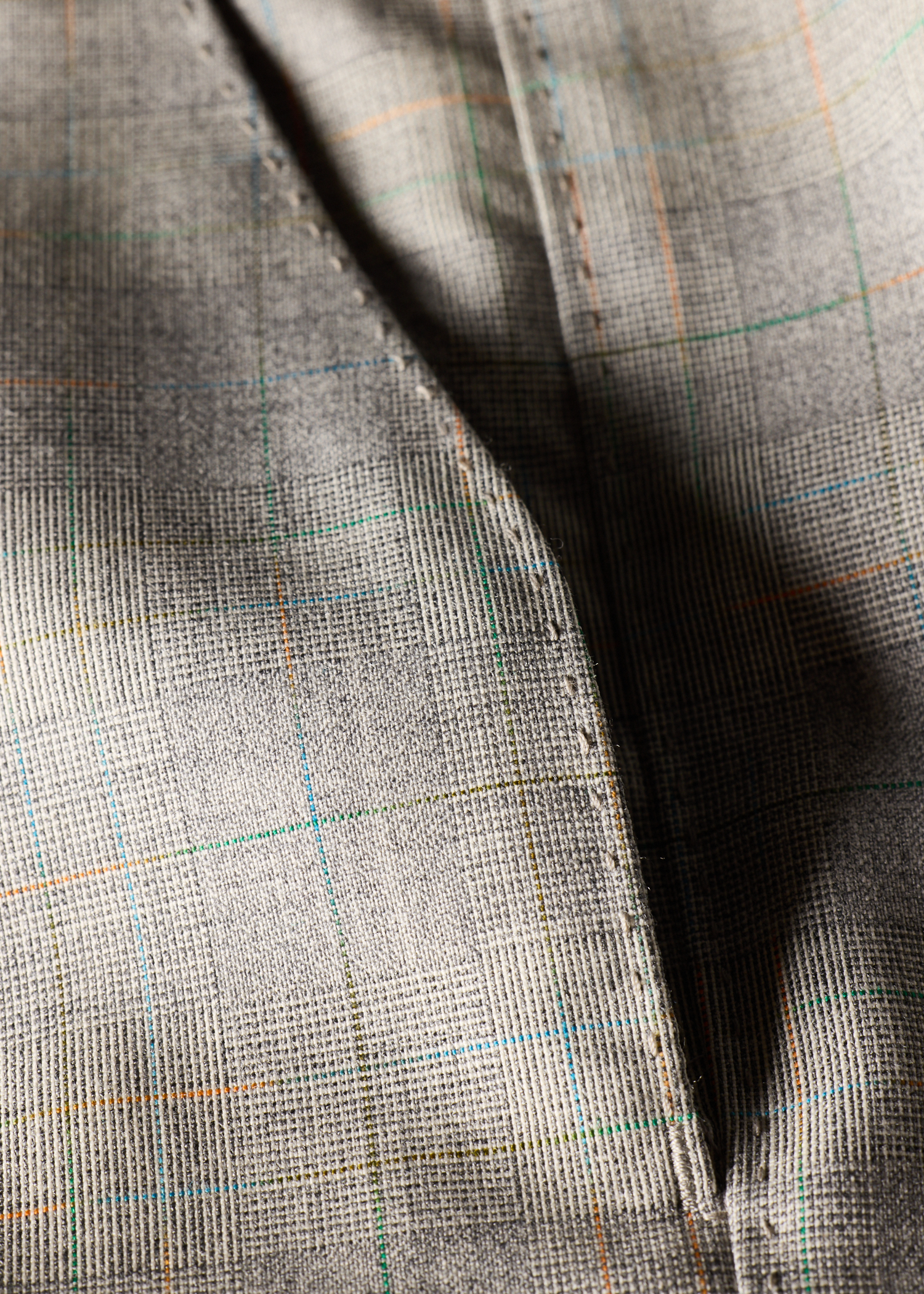 Grey Space-Dye Check Wool Double-Breasted Suit thumbnail 17