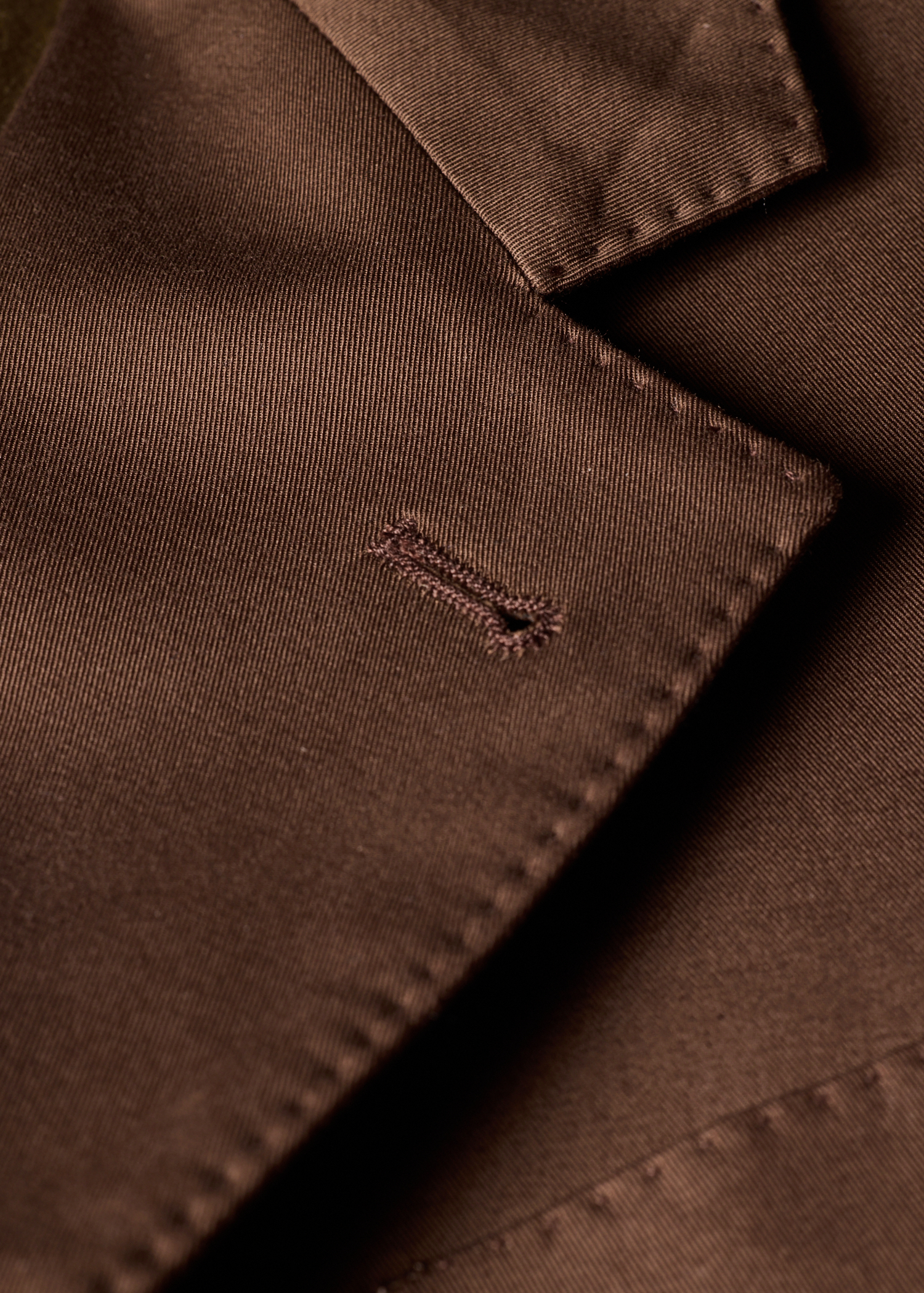Brown Cotton-Twill Double-Breasted Suit thumbnail 6