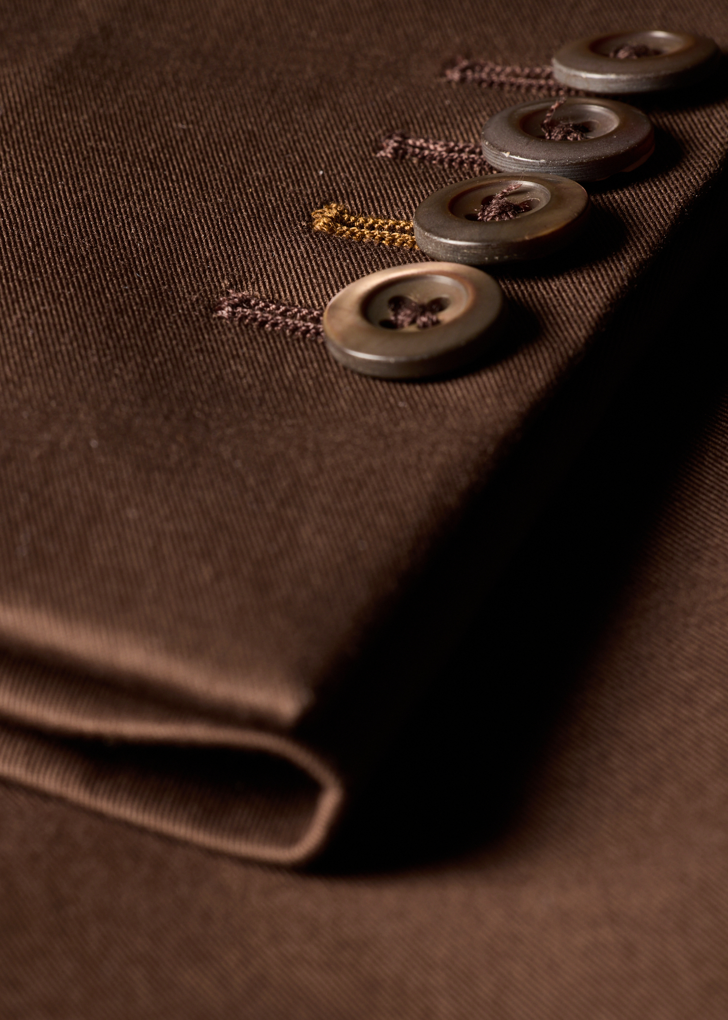 Brown Cotton-Twill Double-Breasted Suit thumbnail 8