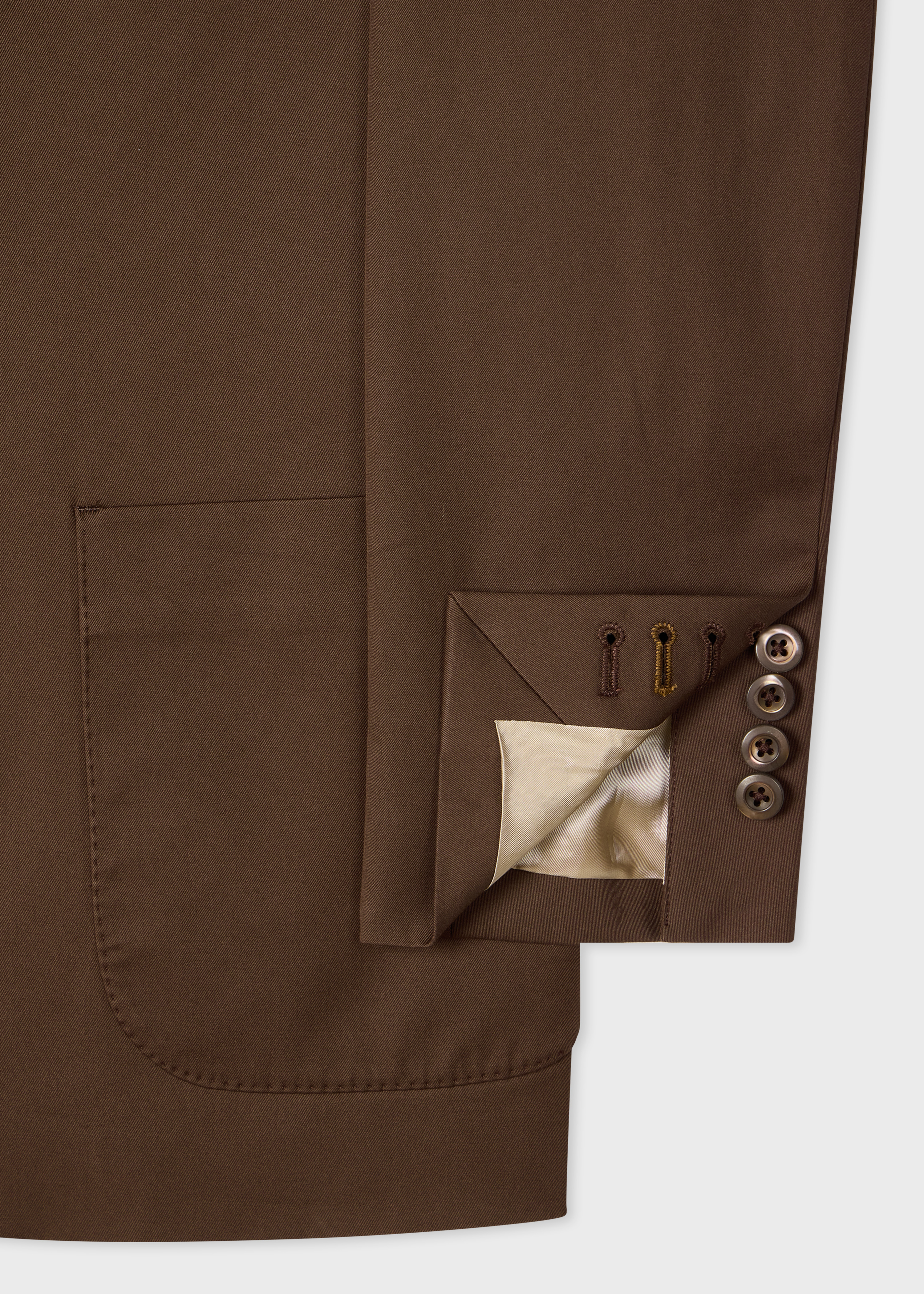Brown Cotton-Twill Double-Breasted Suit thumbnail 4