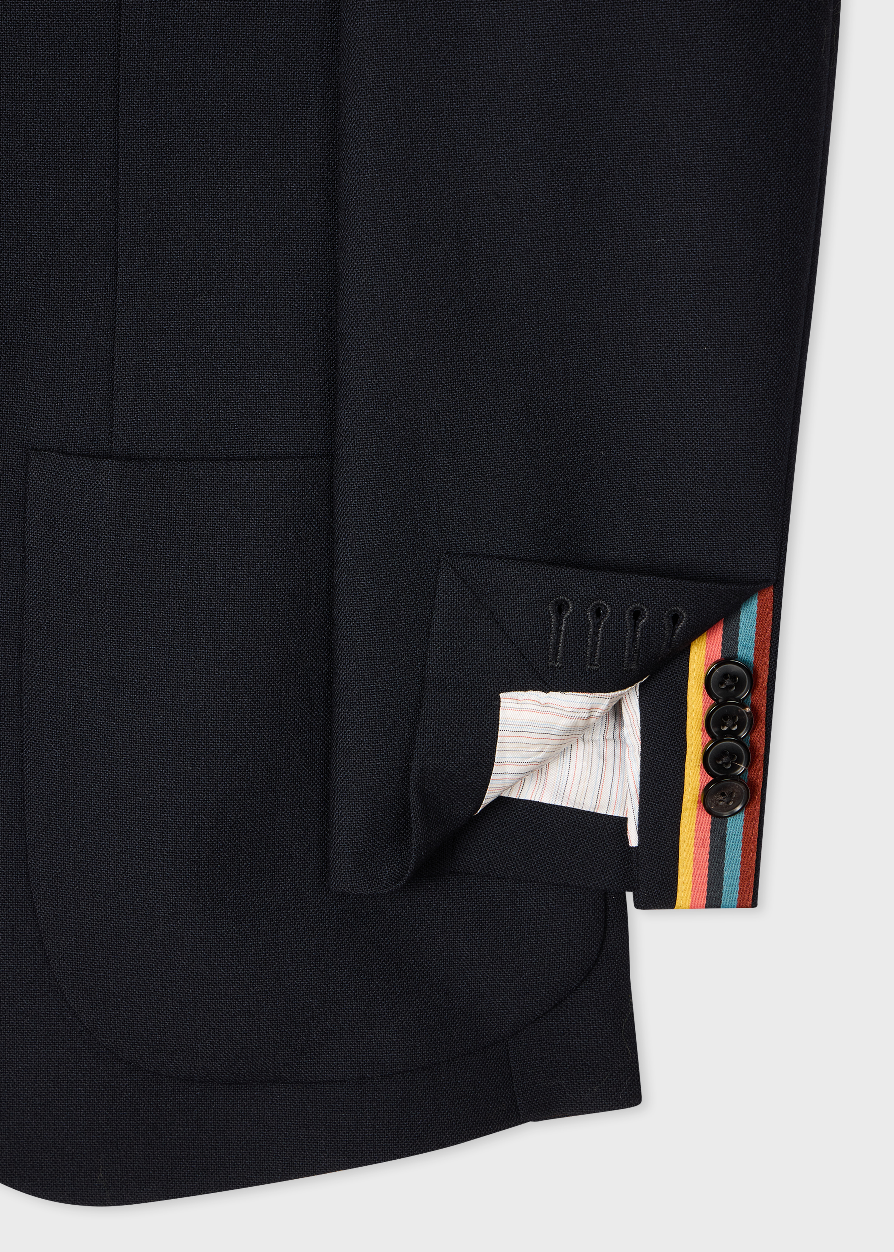 Navy British Wool Patch-Pocket Blazer thumbnail 4
