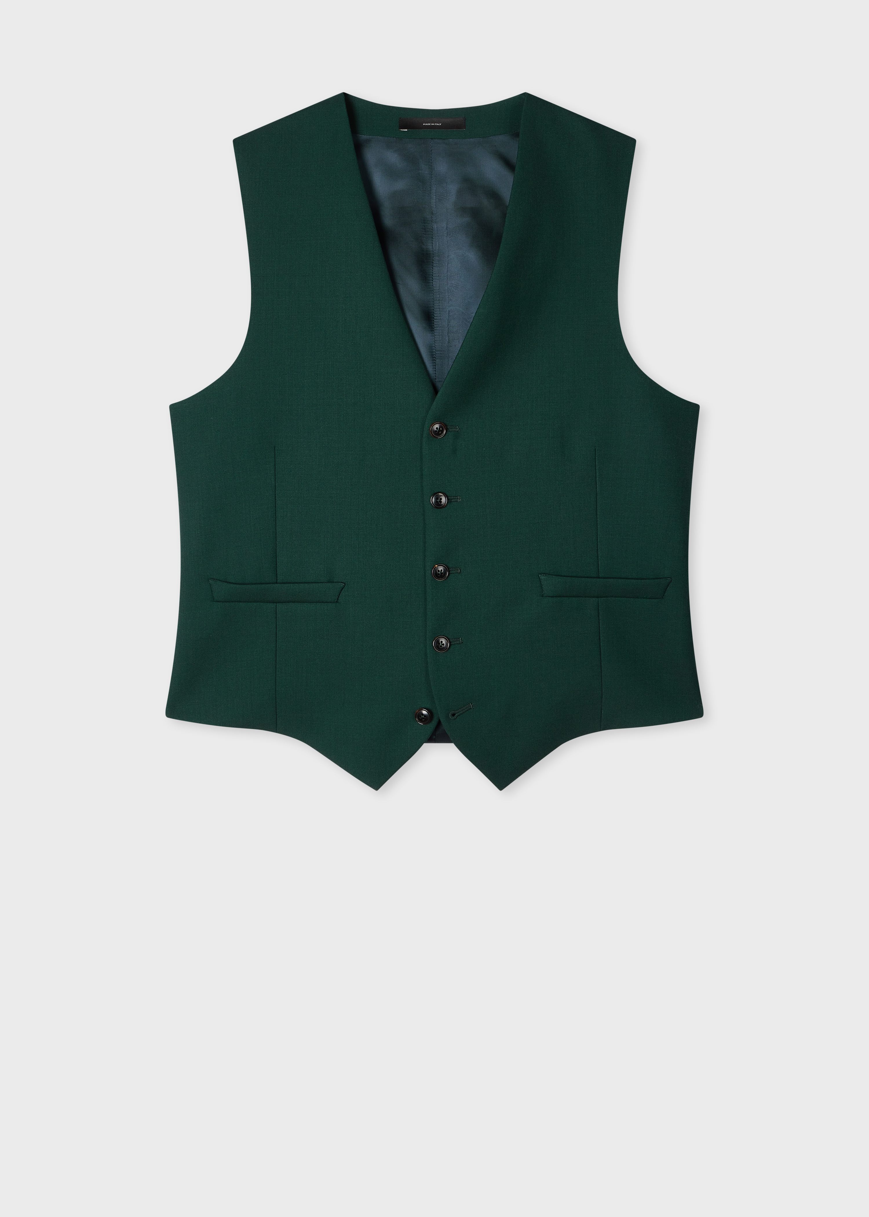Dark Green Wool 'A Suit To Travel In' Waistcoat primary image