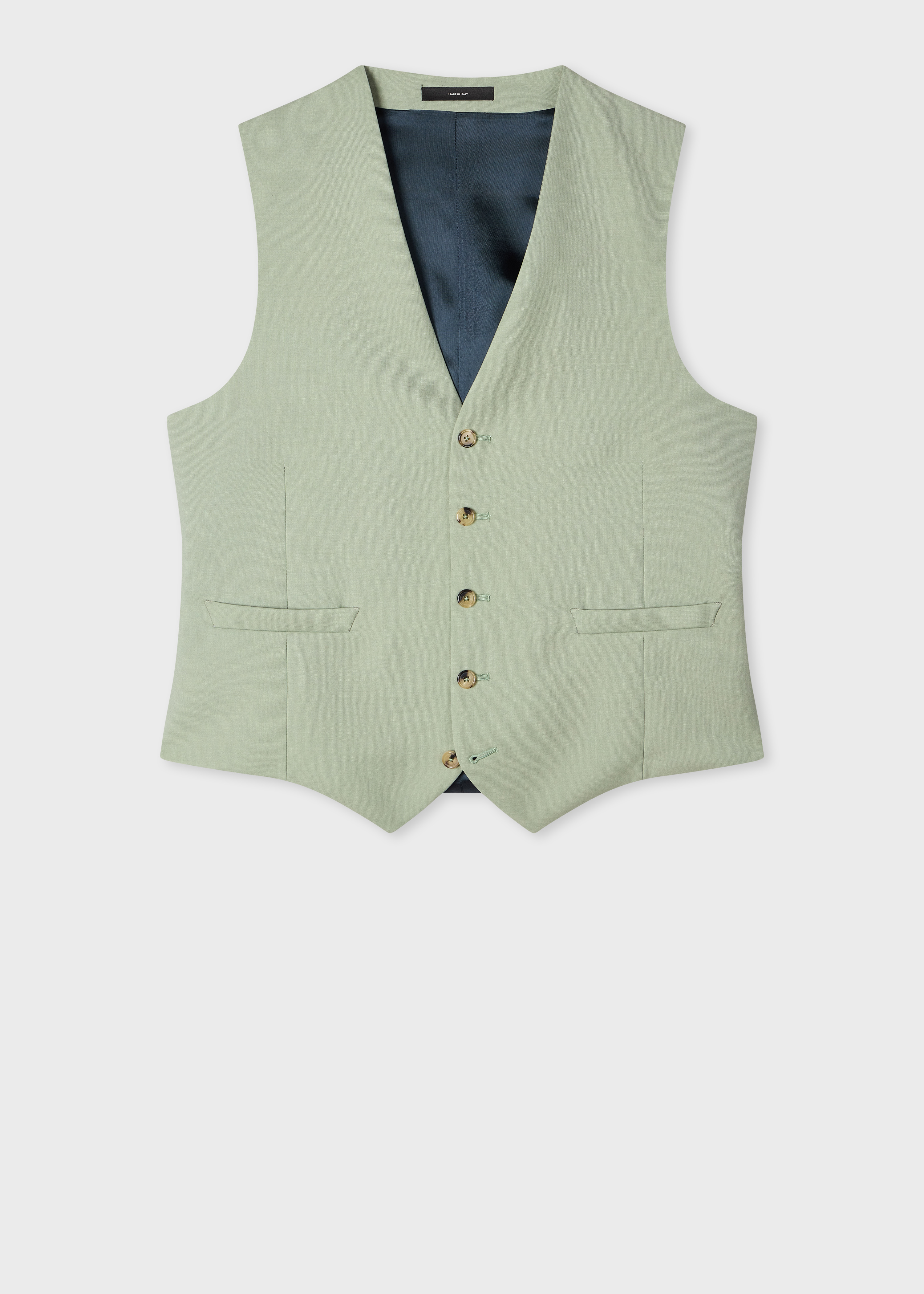 Sage Green Wool-Mohair Waistcoat primary image
