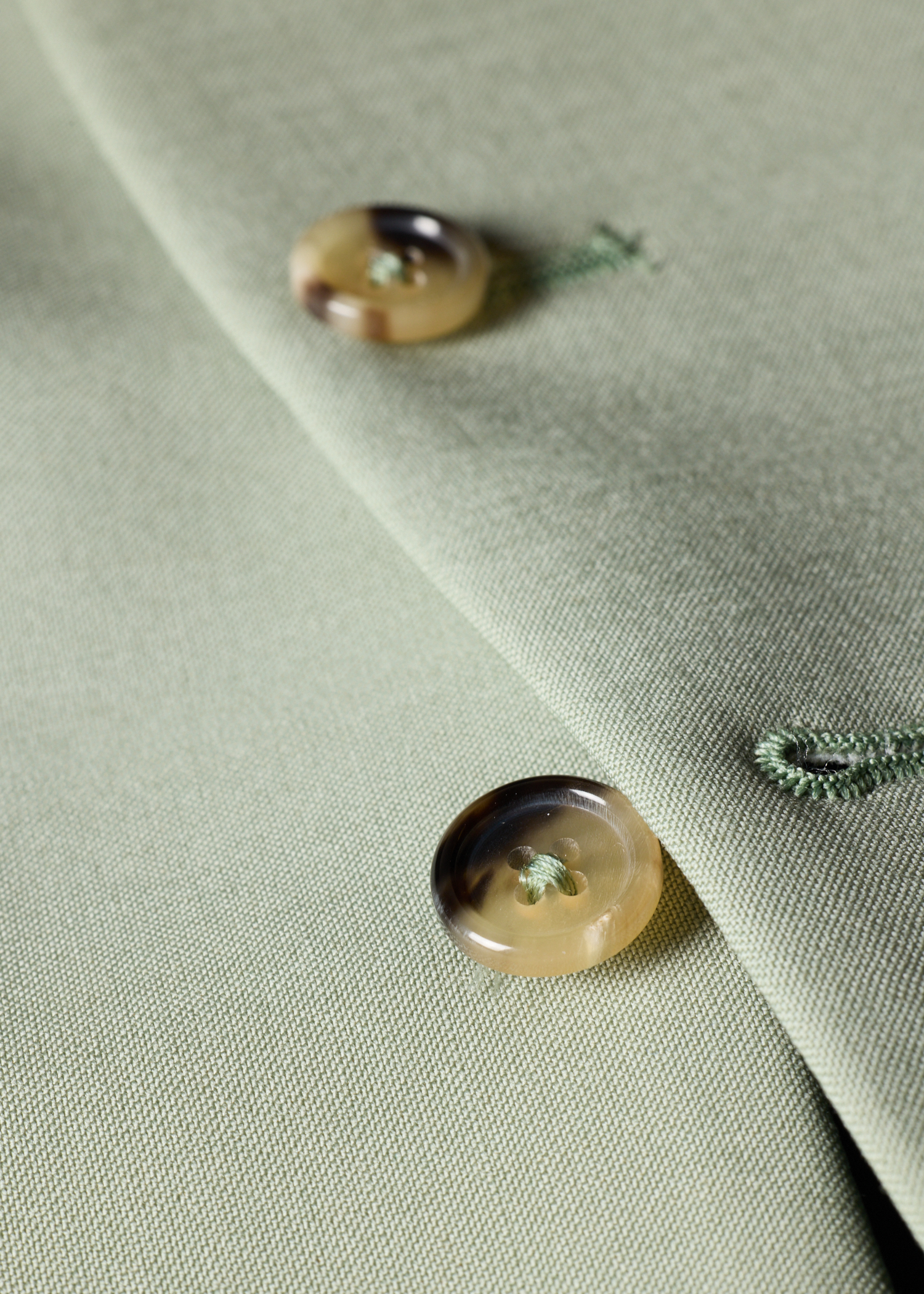 Sage Green Wool-Mohair Waistcoat thumbnail 4