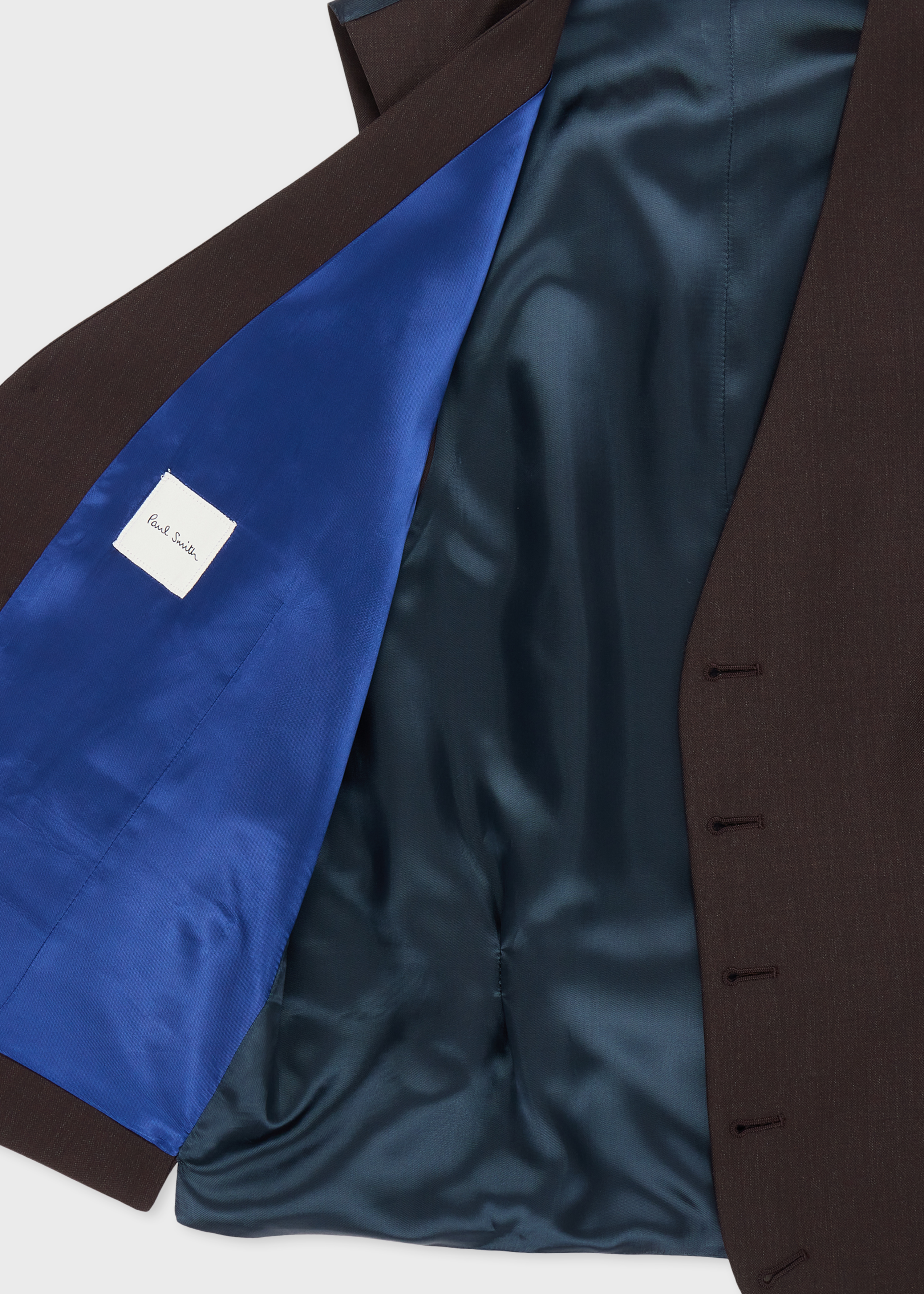 Brown Sharkskin Wool Waistcoat thumbnail 3