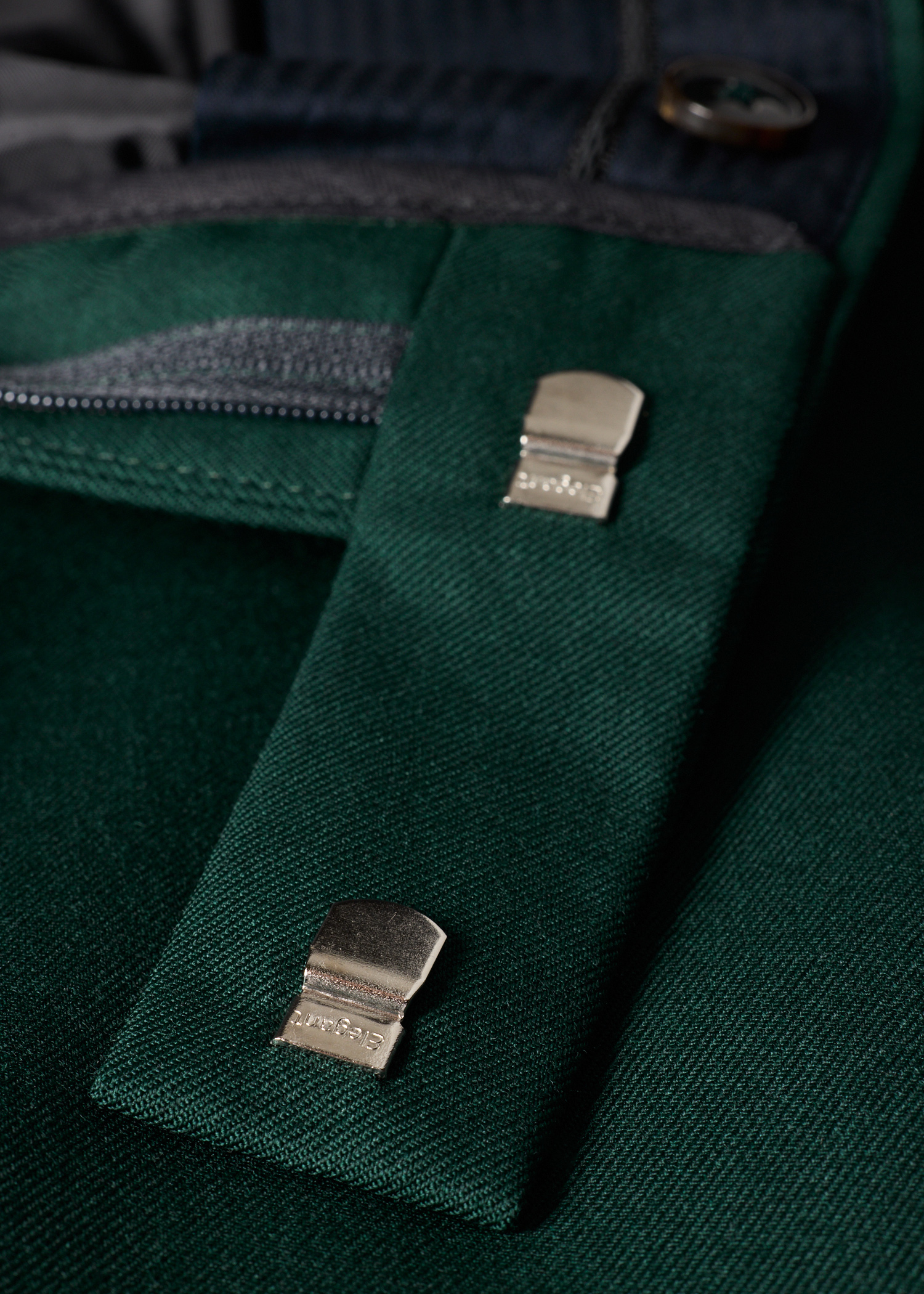 A Suit To Travel In - Slim-Fit Dark Green Wool Trousers thumbnail 6